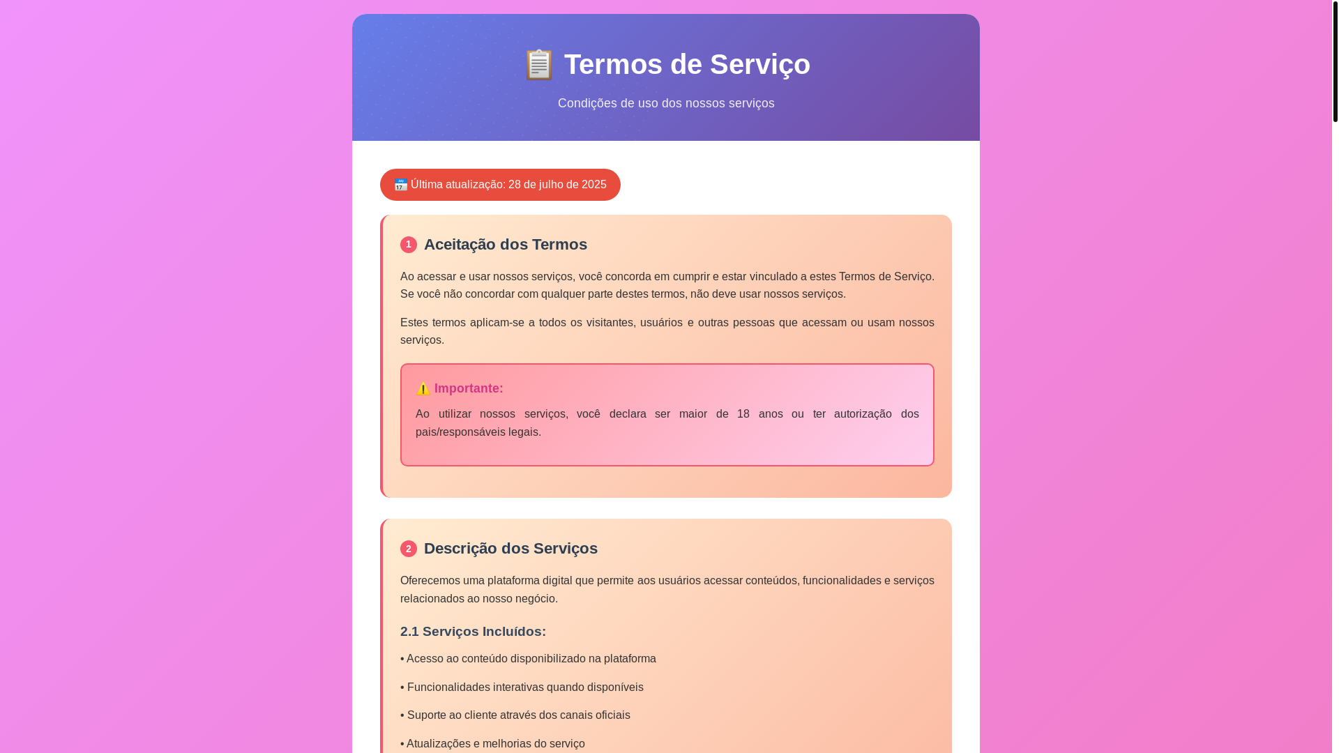 website screenshot of https://termosdeusodoaplicativo.online/