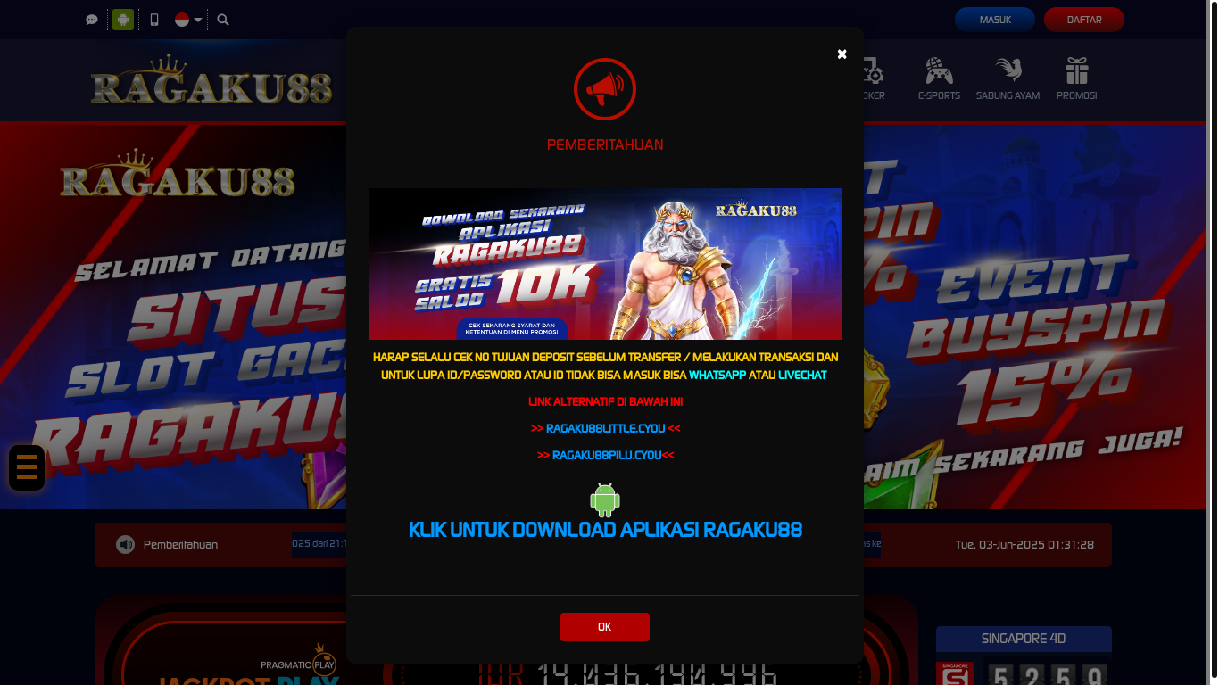website screenshot of https://ragaku88slide.forum/