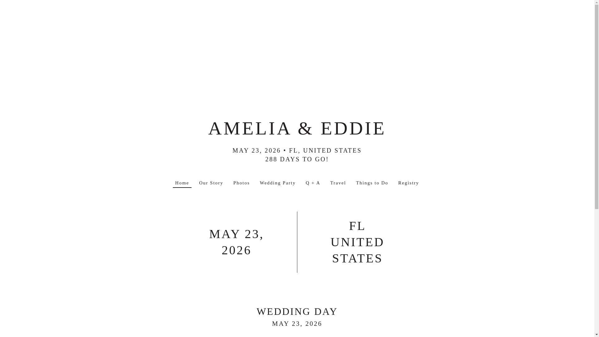 website screenshot of https://eddieandamelia.com/