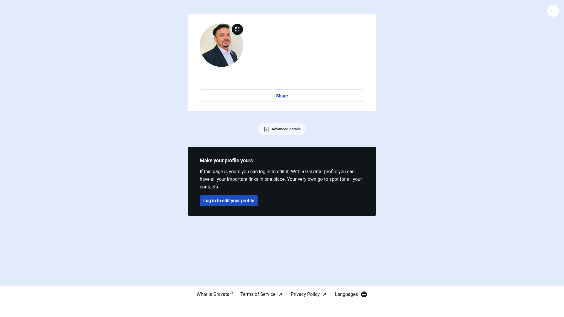 website screenshot of https://bishalbhattarai.link/