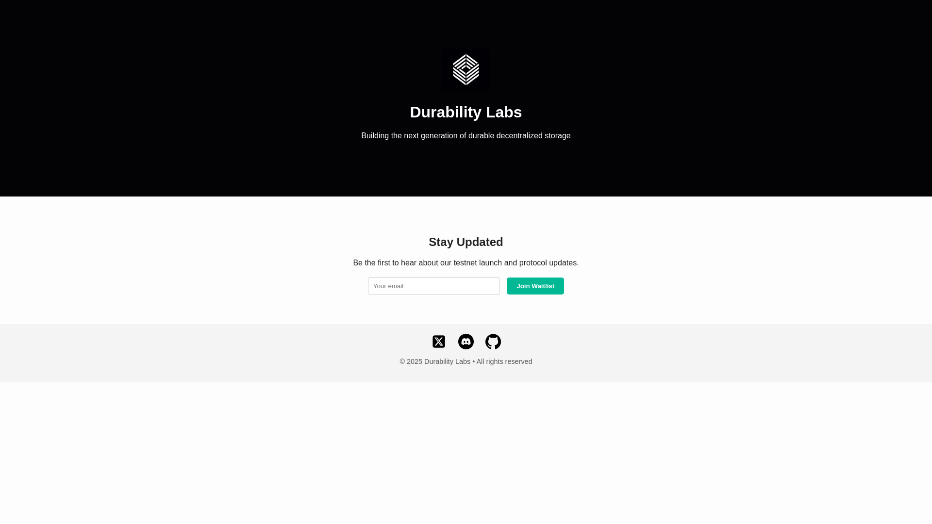 website screenshot of https://durability-labs-landing.pages.dev/