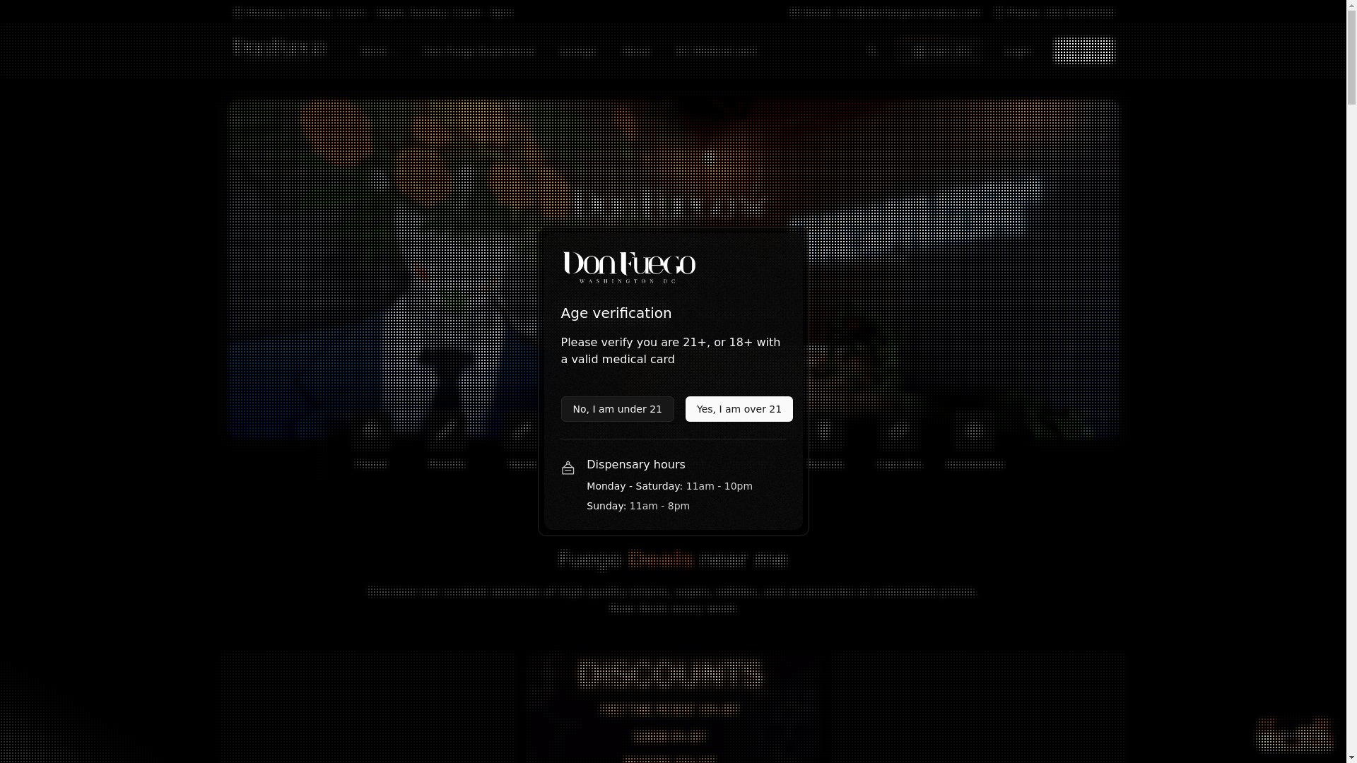 website screenshot of https://donfuegowashington.com/