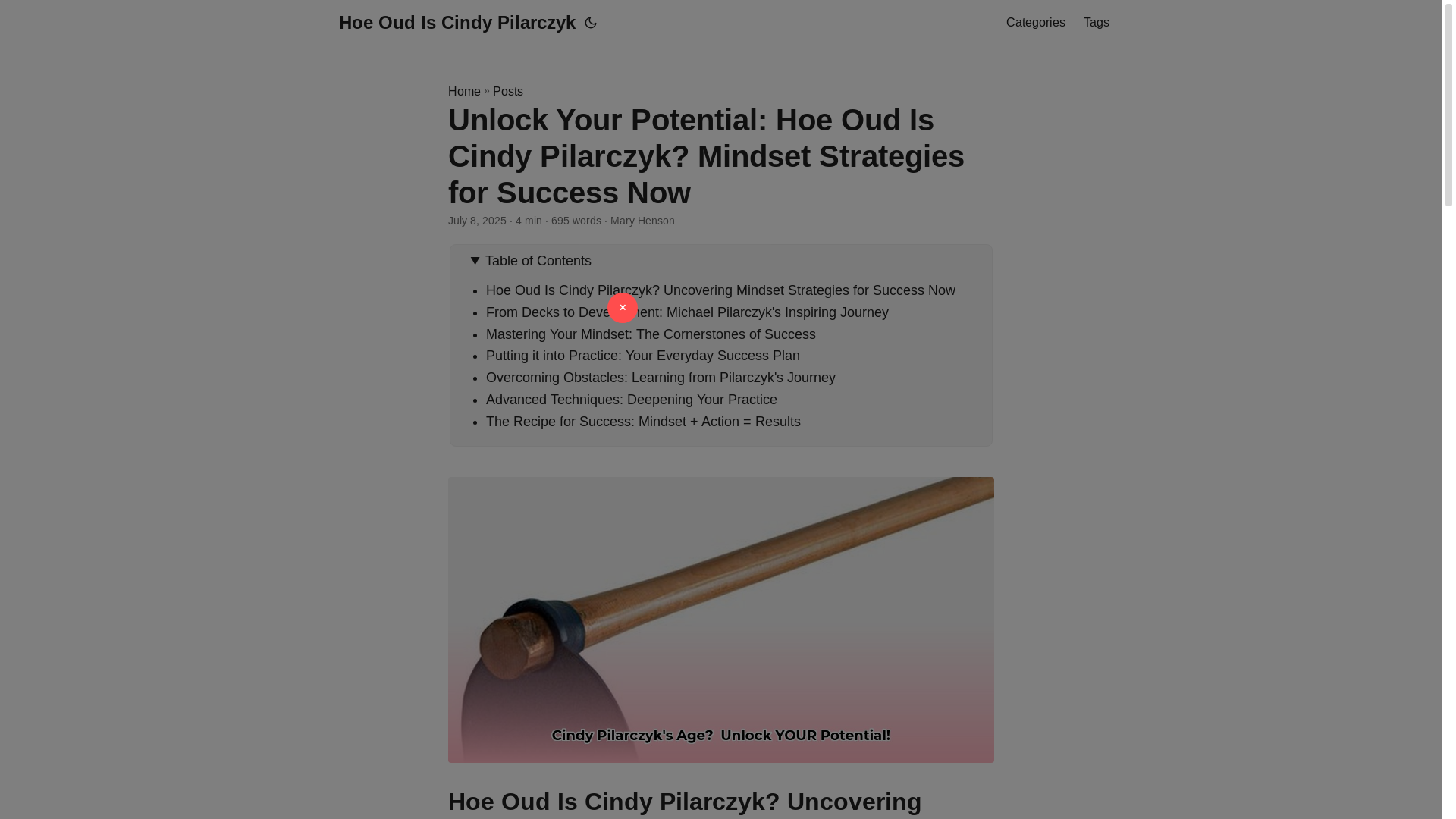 website screenshot of https://hoe-oud-is-cindy-pilarczyk.pages.dev/