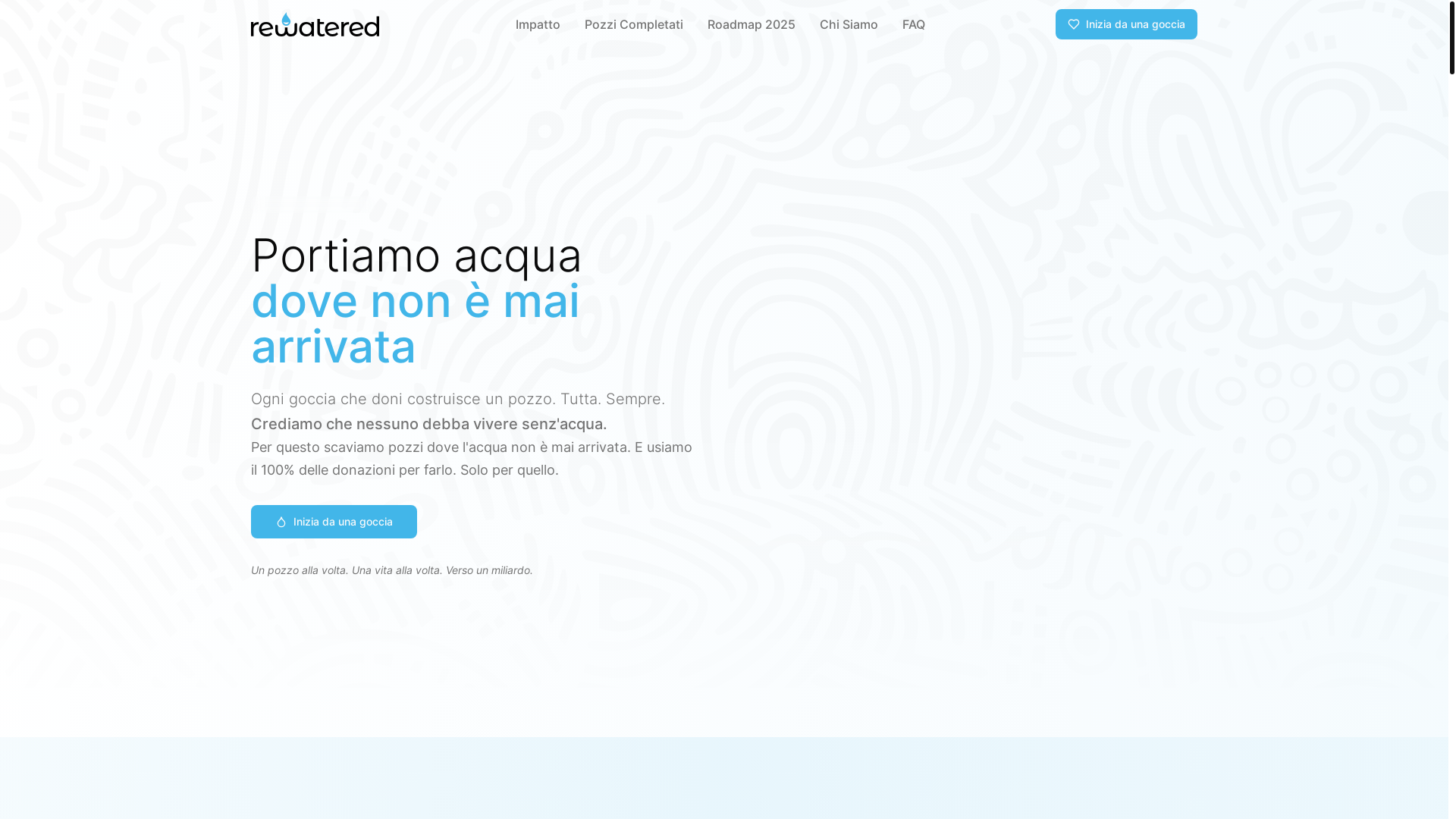 website screenshot of https://rewatered.org/