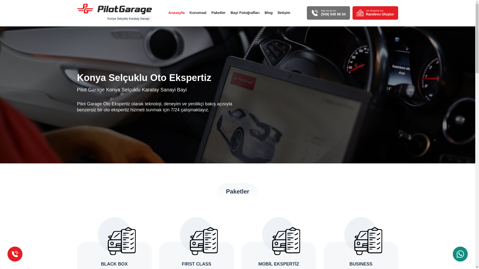 website screenshot of https://pilotgaragekarataysanayi.com/