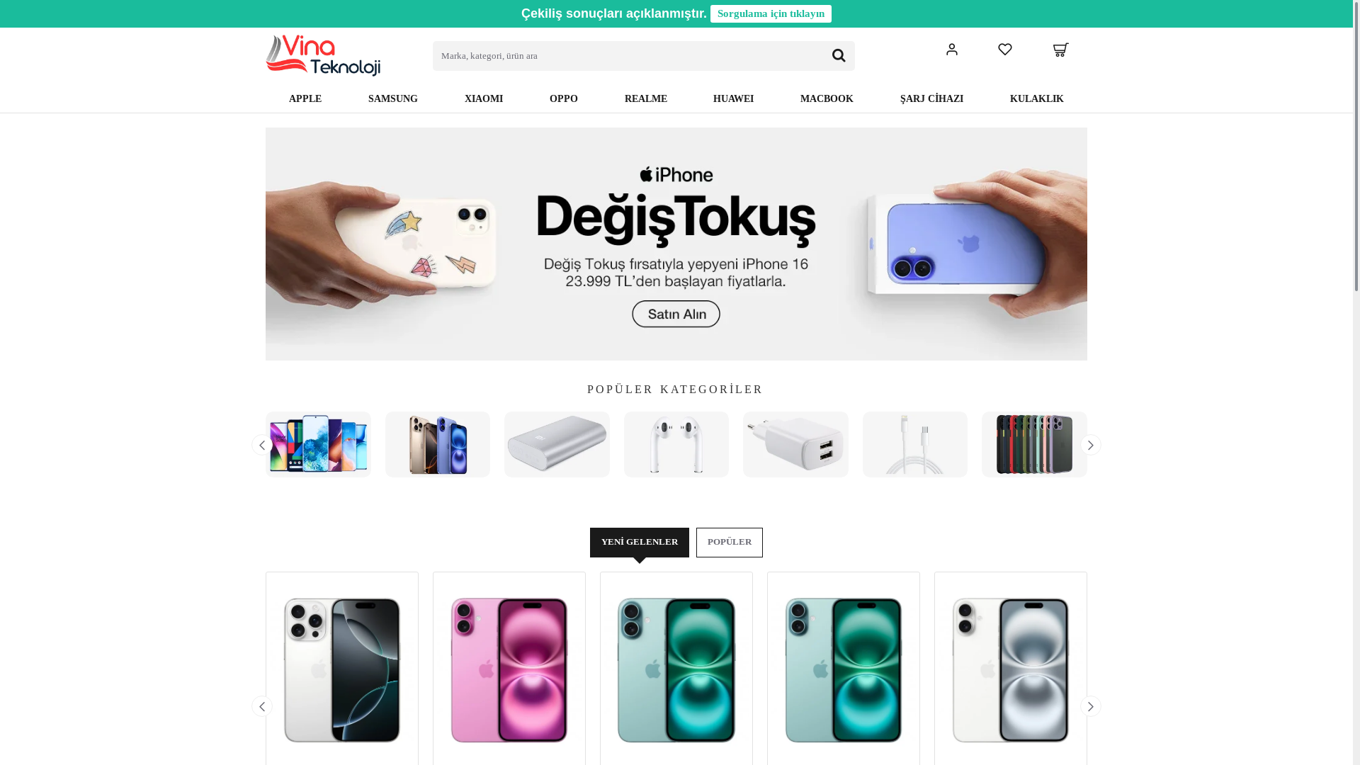 website screenshot of https://cepsateknoloji.com/