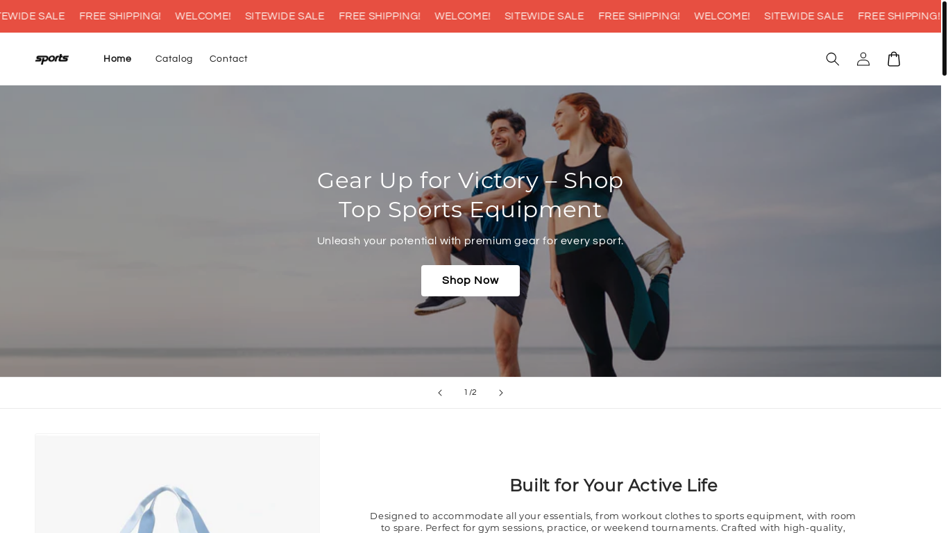 website screenshot of https://charliesport.store/