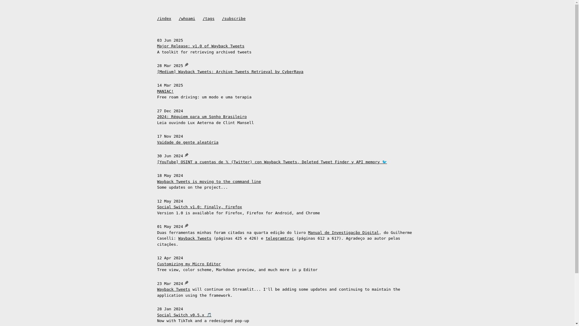 website screenshot of https://claromes.pages.dev/