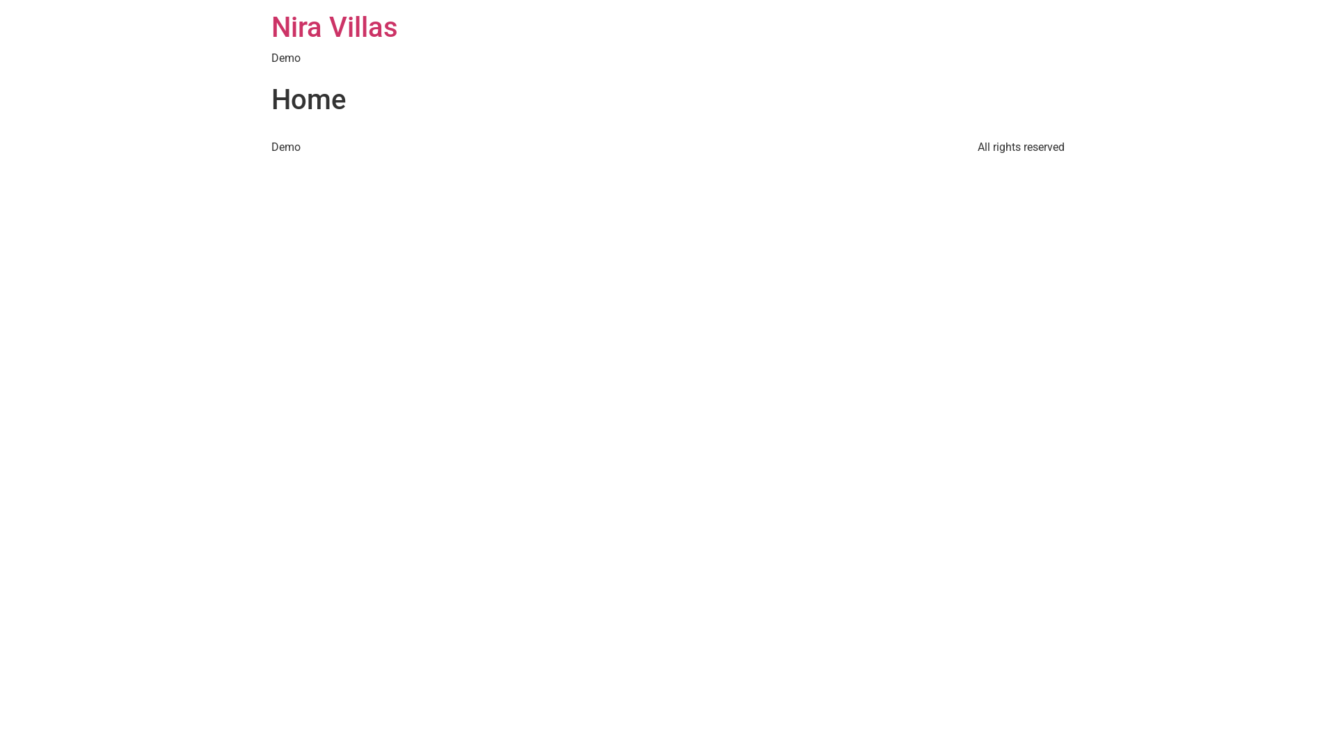 website screenshot of https://niravillas.com/
