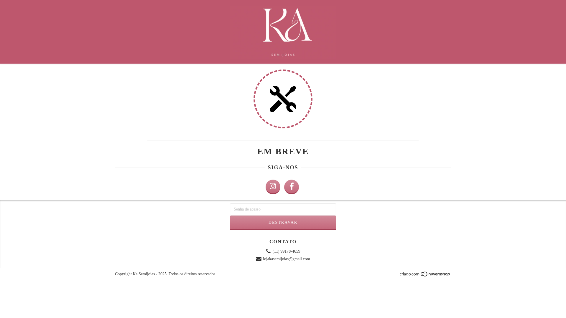 website screenshot of https://bykasemijoias.com.br/