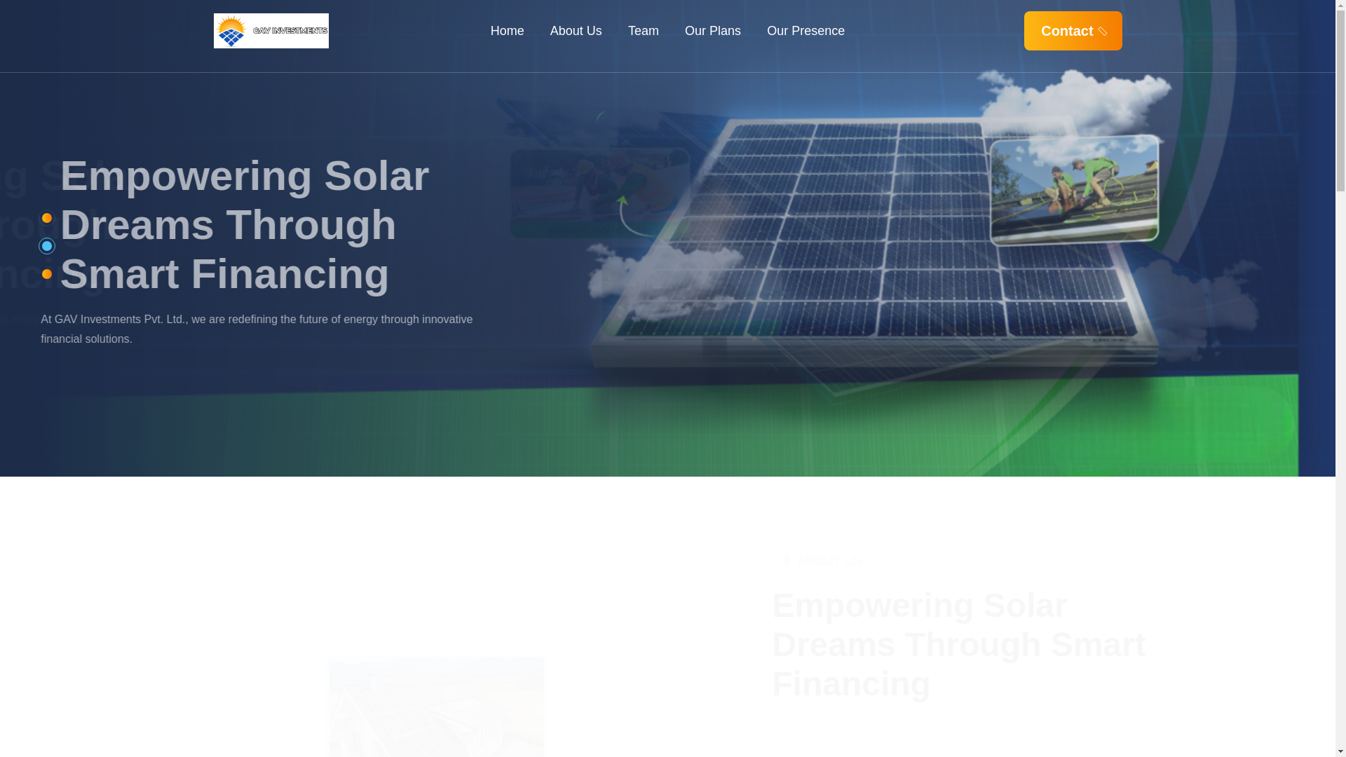 website screenshot of https://gavfinserv.com/