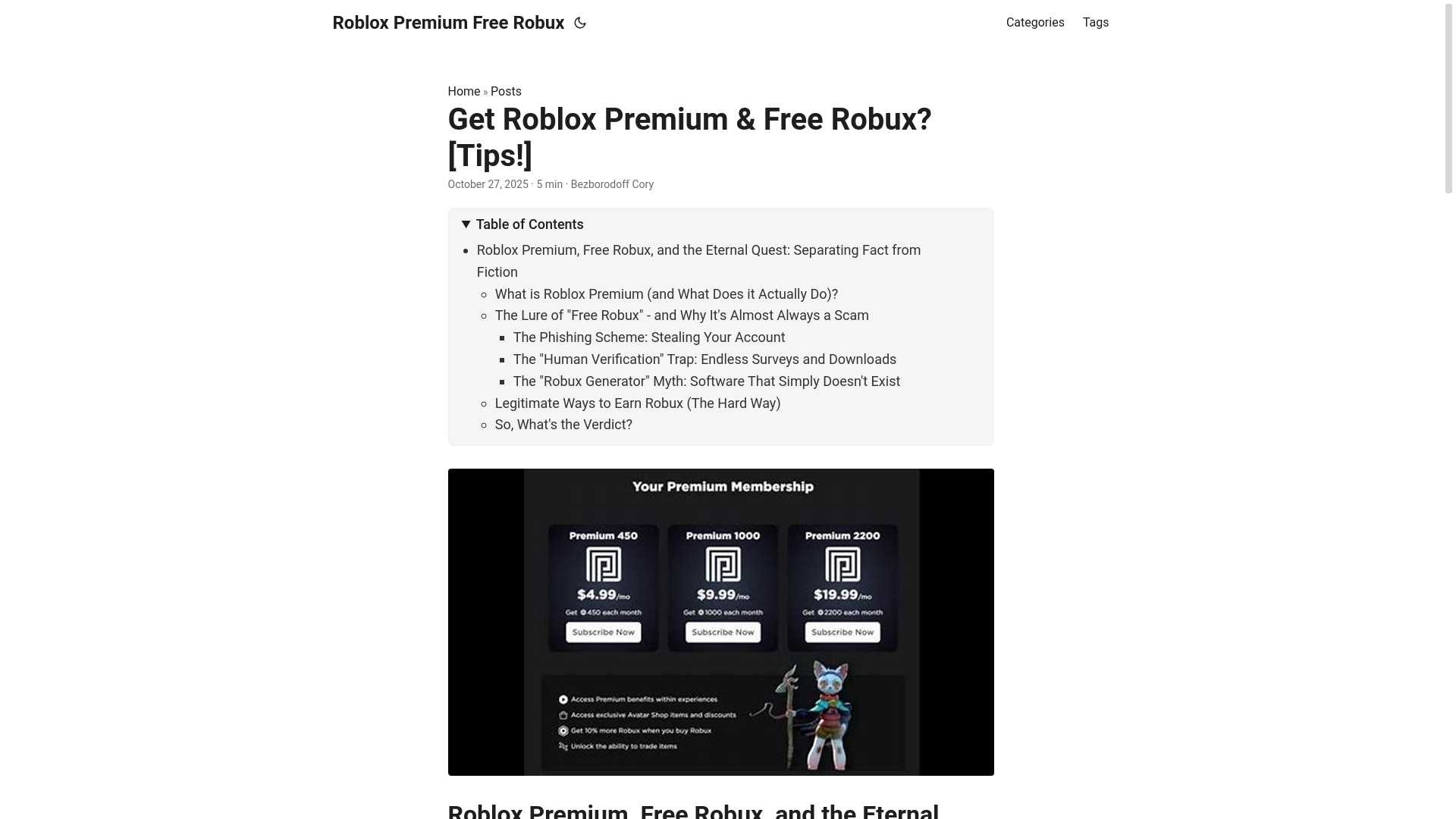 website screenshot of https://roblox-premium-free-robux.pages.dev/