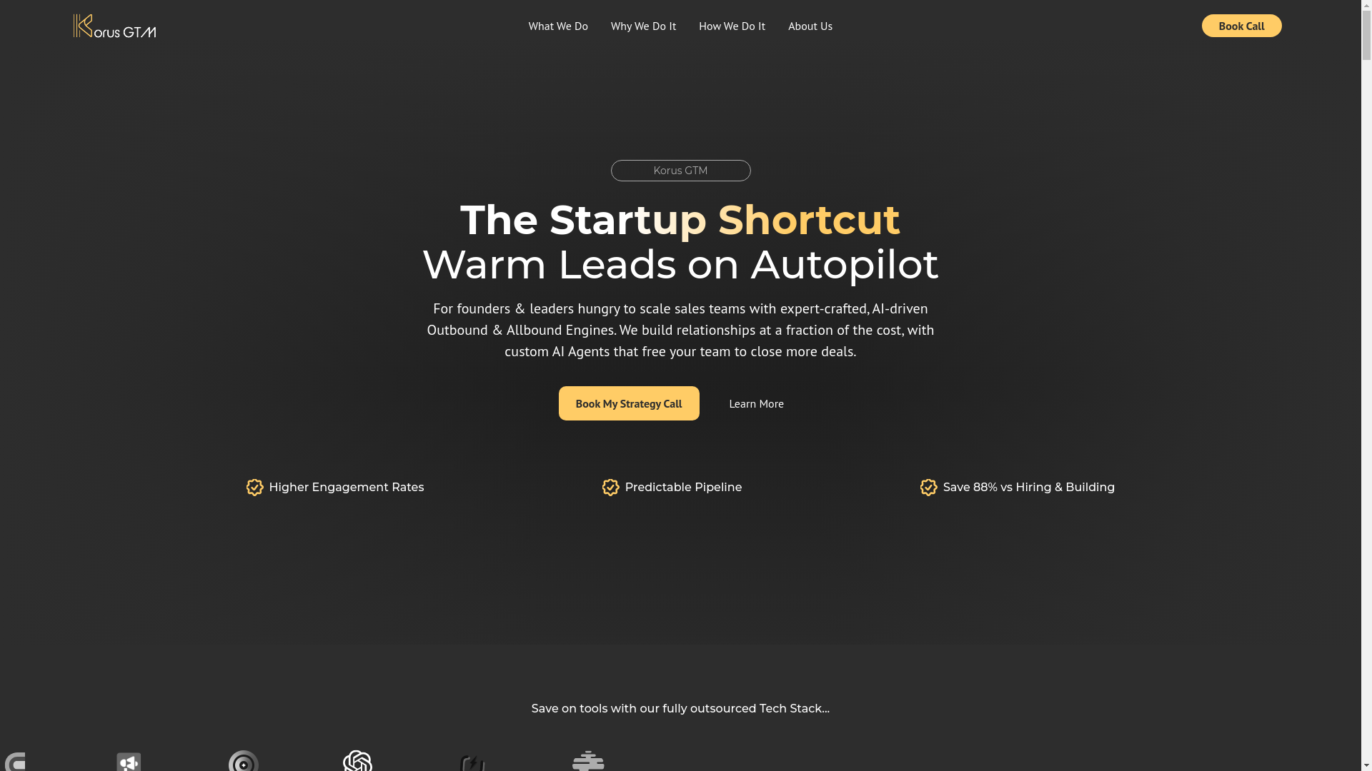 website screenshot of https://korusprotech.com/