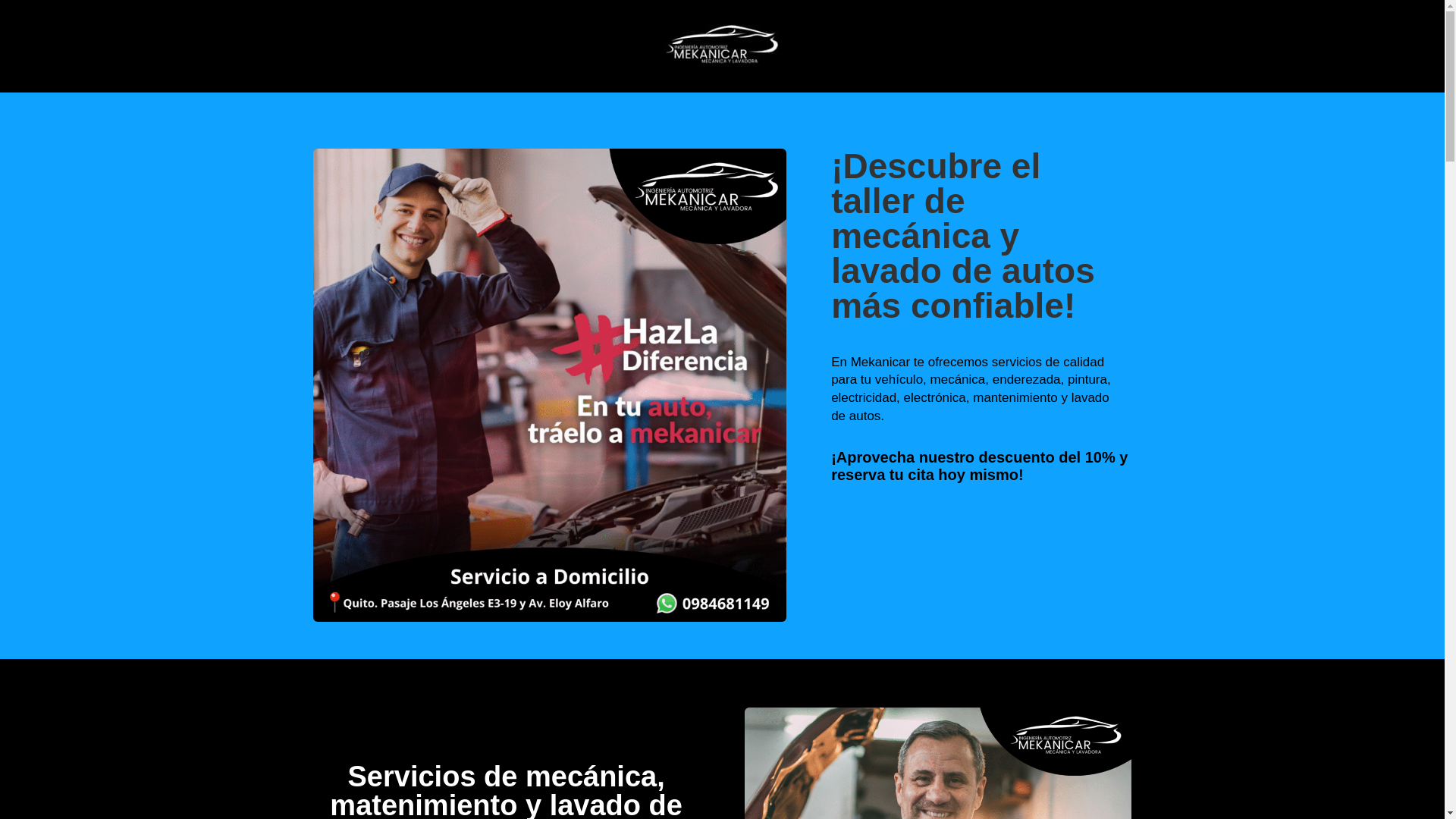 website screenshot of https://mekanicar-ec.com/