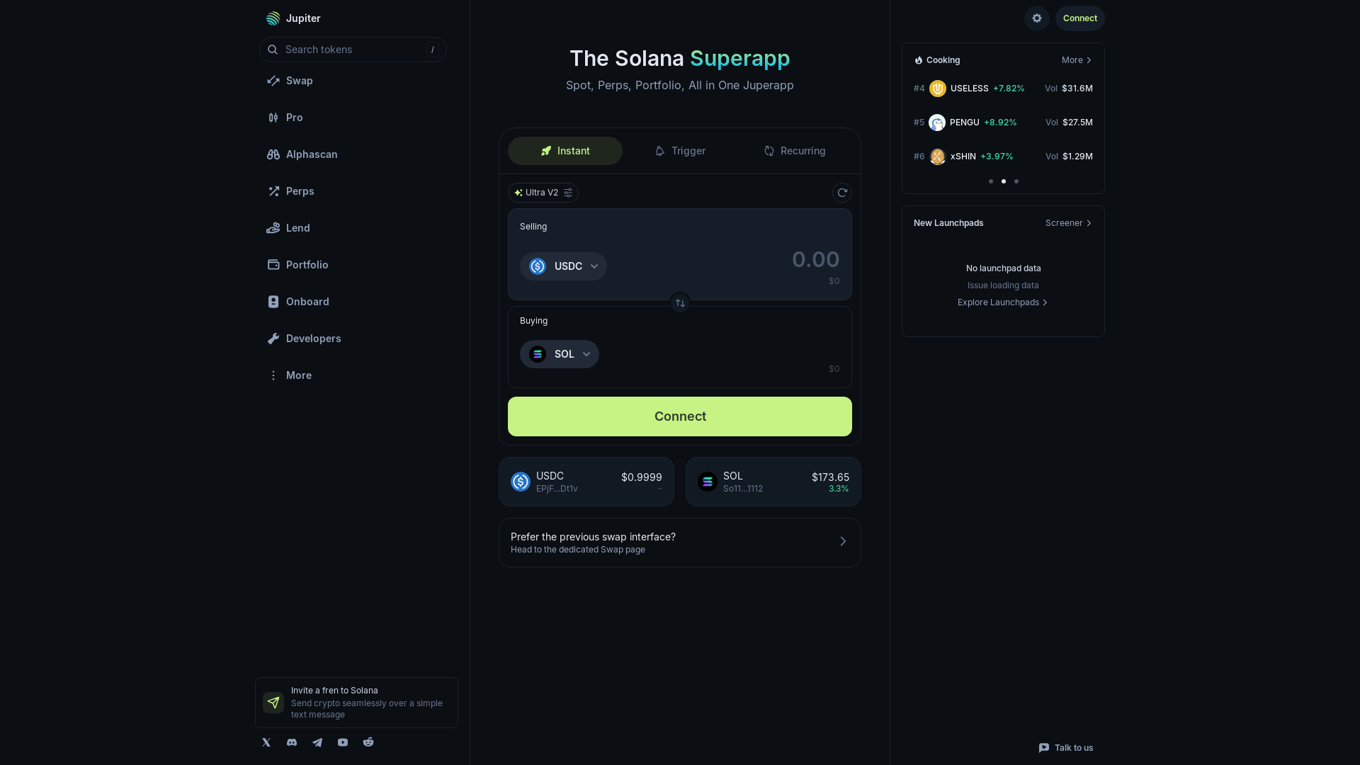 website screenshot of https://jup-dex.org/