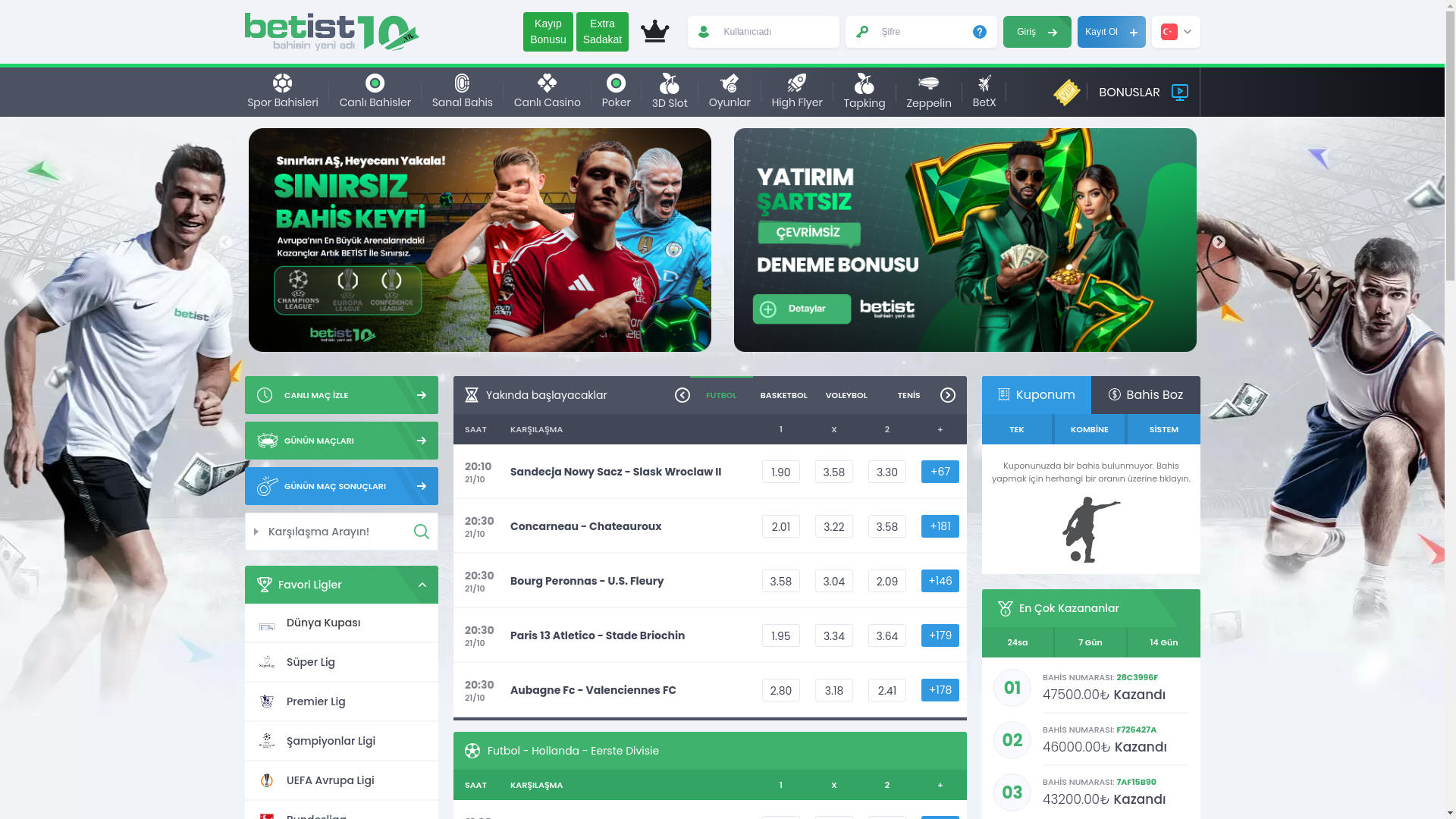 website screenshot of https://1800bets10.cc/