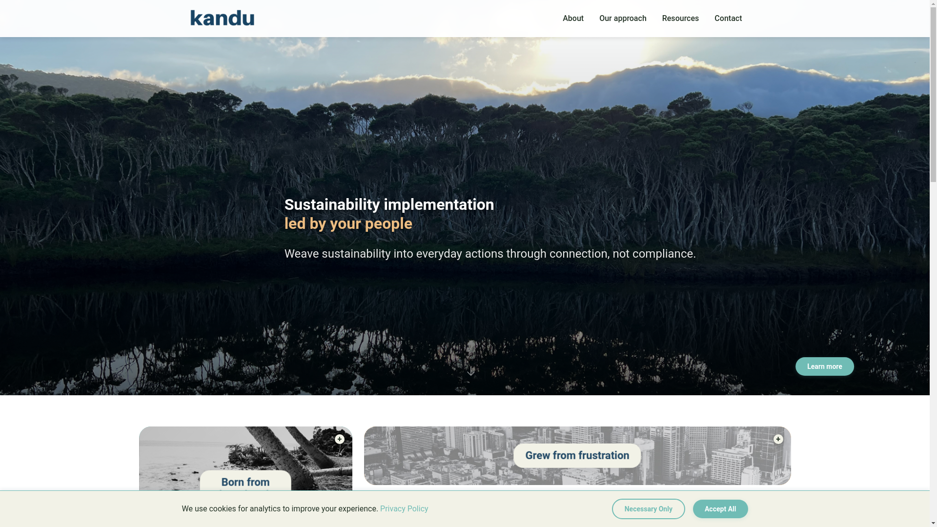website screenshot of https://kandu-website2.pages.dev/