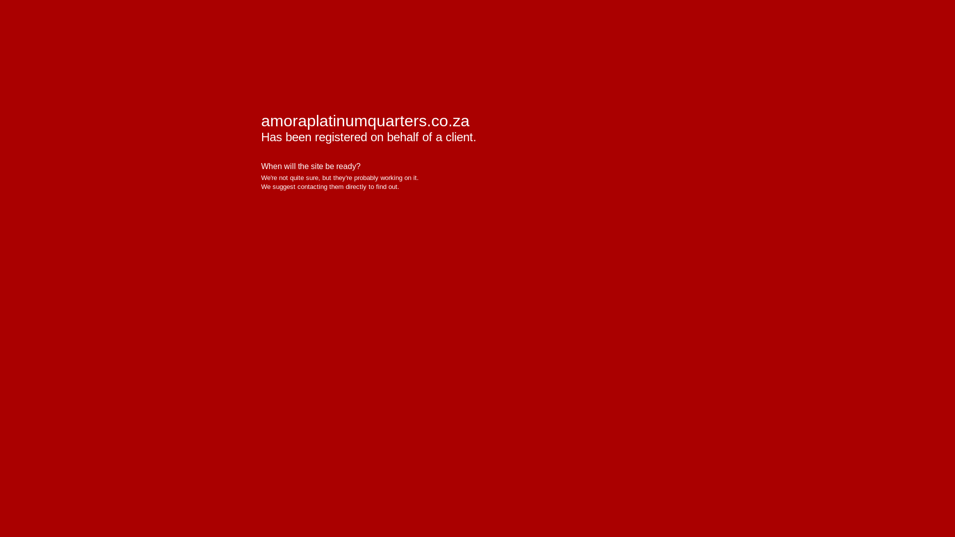 website screenshot of https://amoraplatinumquarters.co.za/