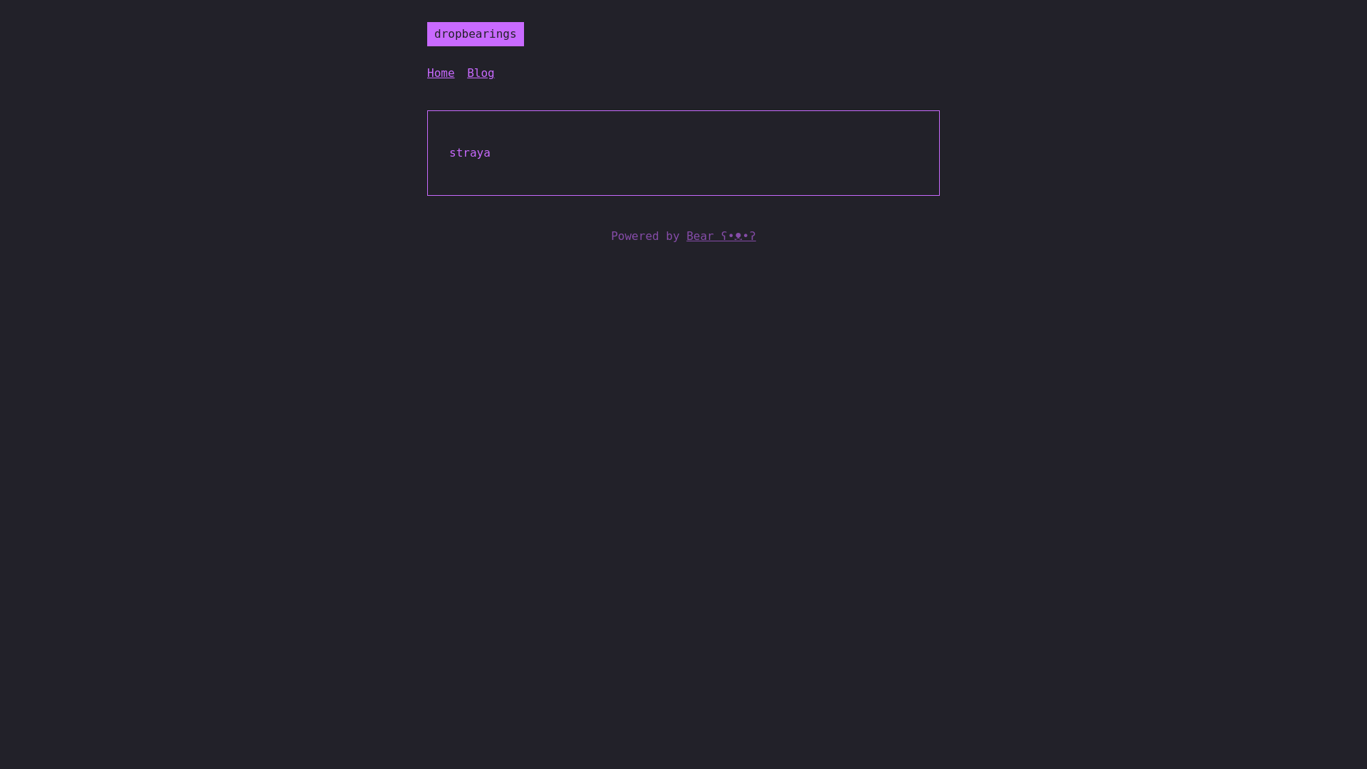 website screenshot of https://dropbearings.fail/