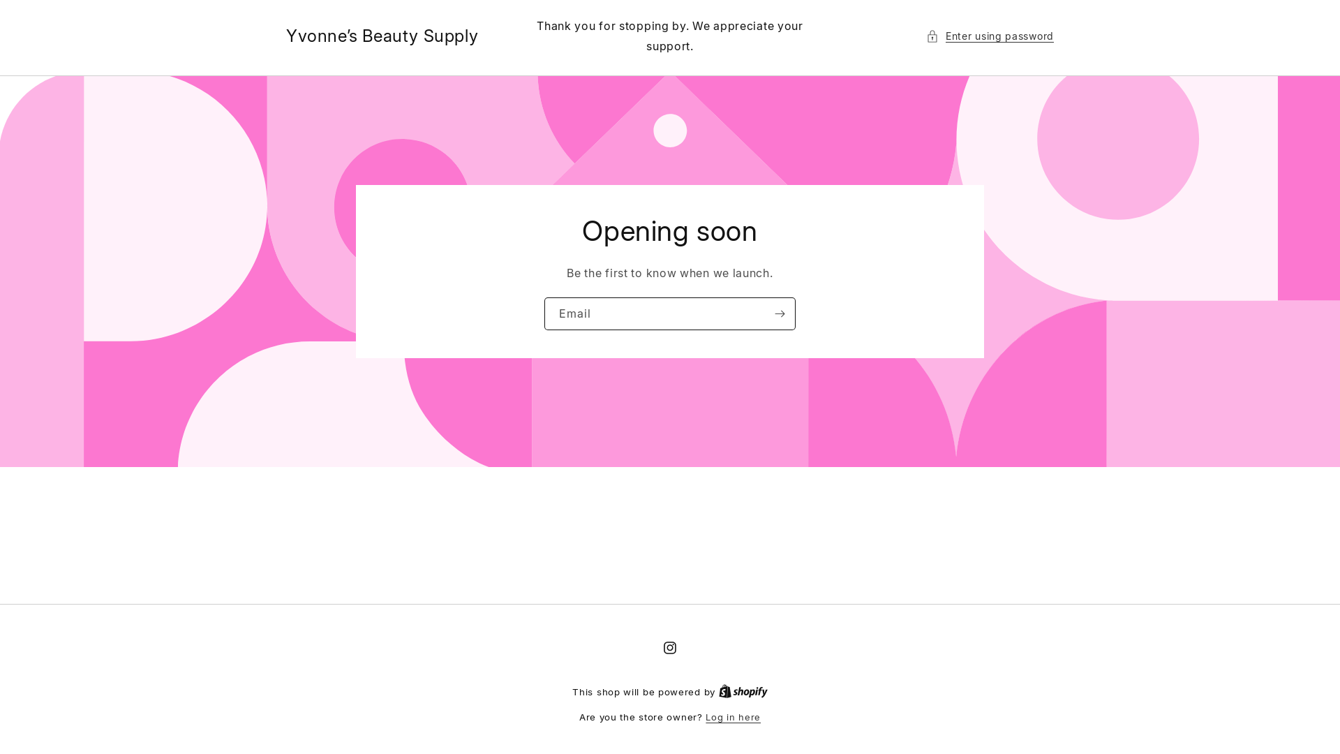 website screenshot of https://yvonnesbeautysupplystore.com/
