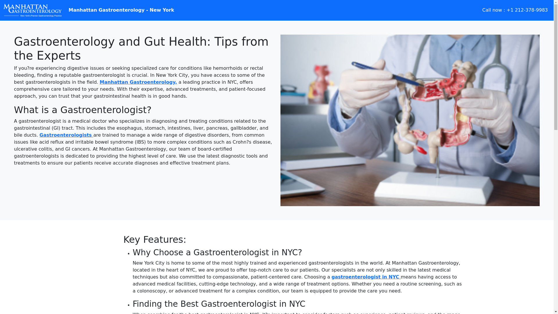 website screenshot of https://gastroenterologyandguthealthti.pages.dev/