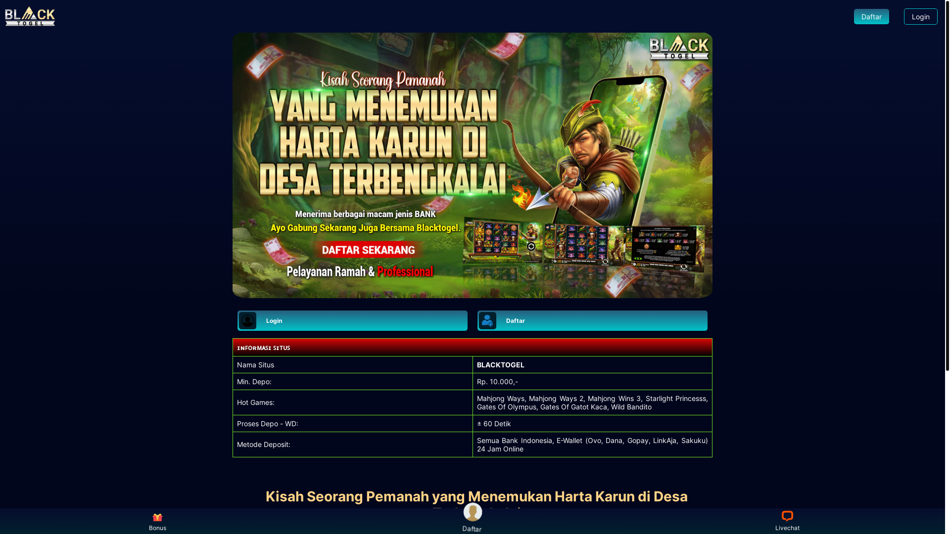 website screenshot of https://pemanah-temukan-harta-karun-di-desa-terbengkalai.pages.dev/