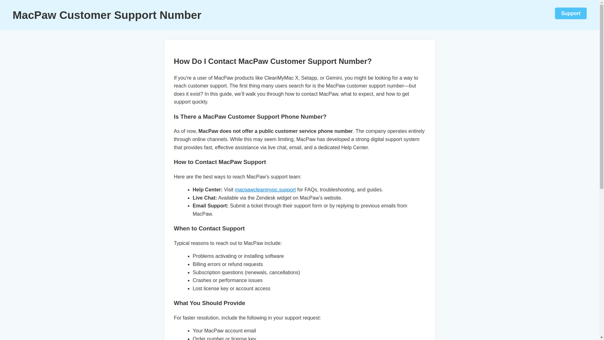website screenshot of https://macpaw-customer-support-number.pages.dev/