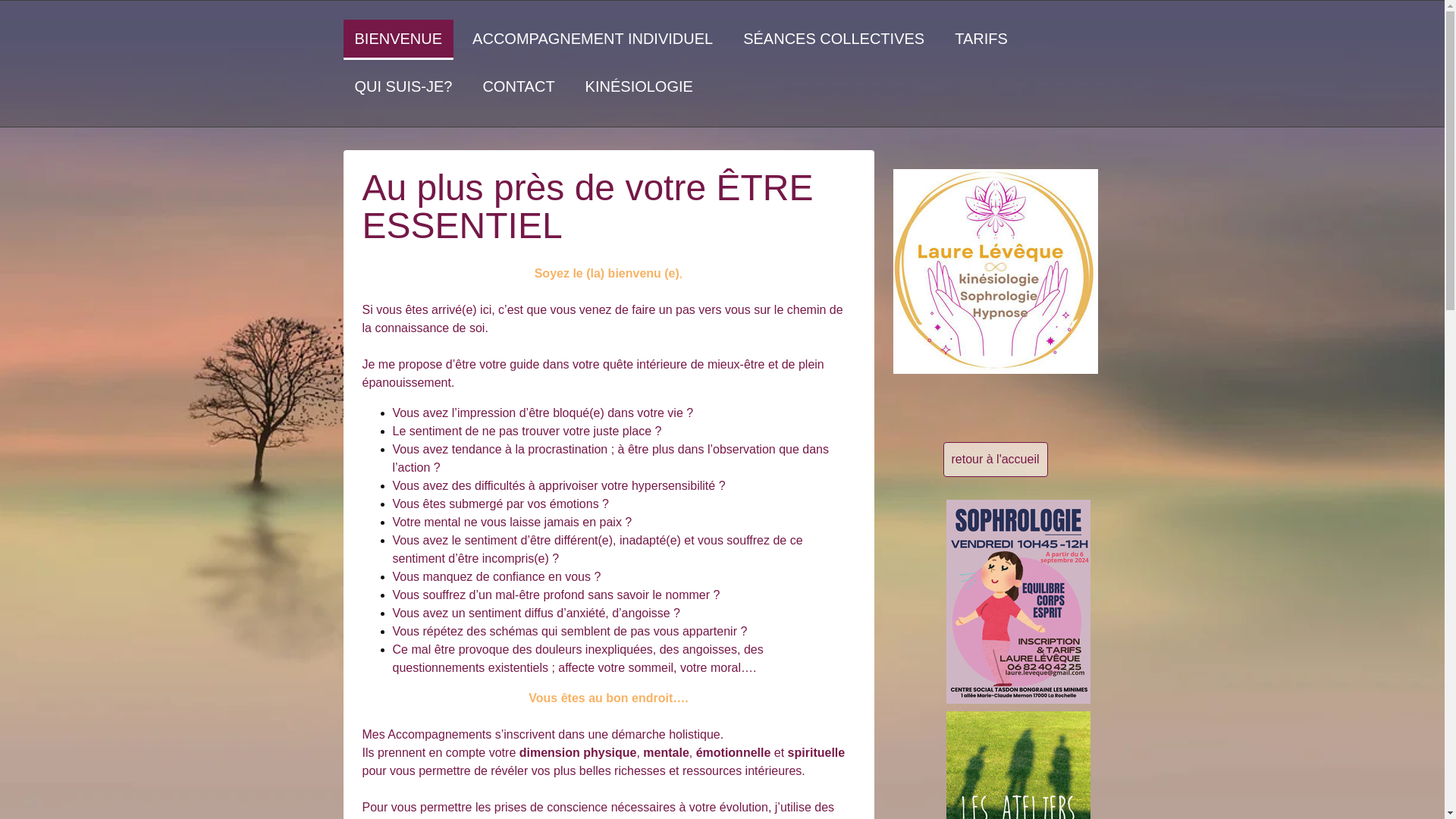 website screenshot of https://laureleveque-kinesiologie.fr/