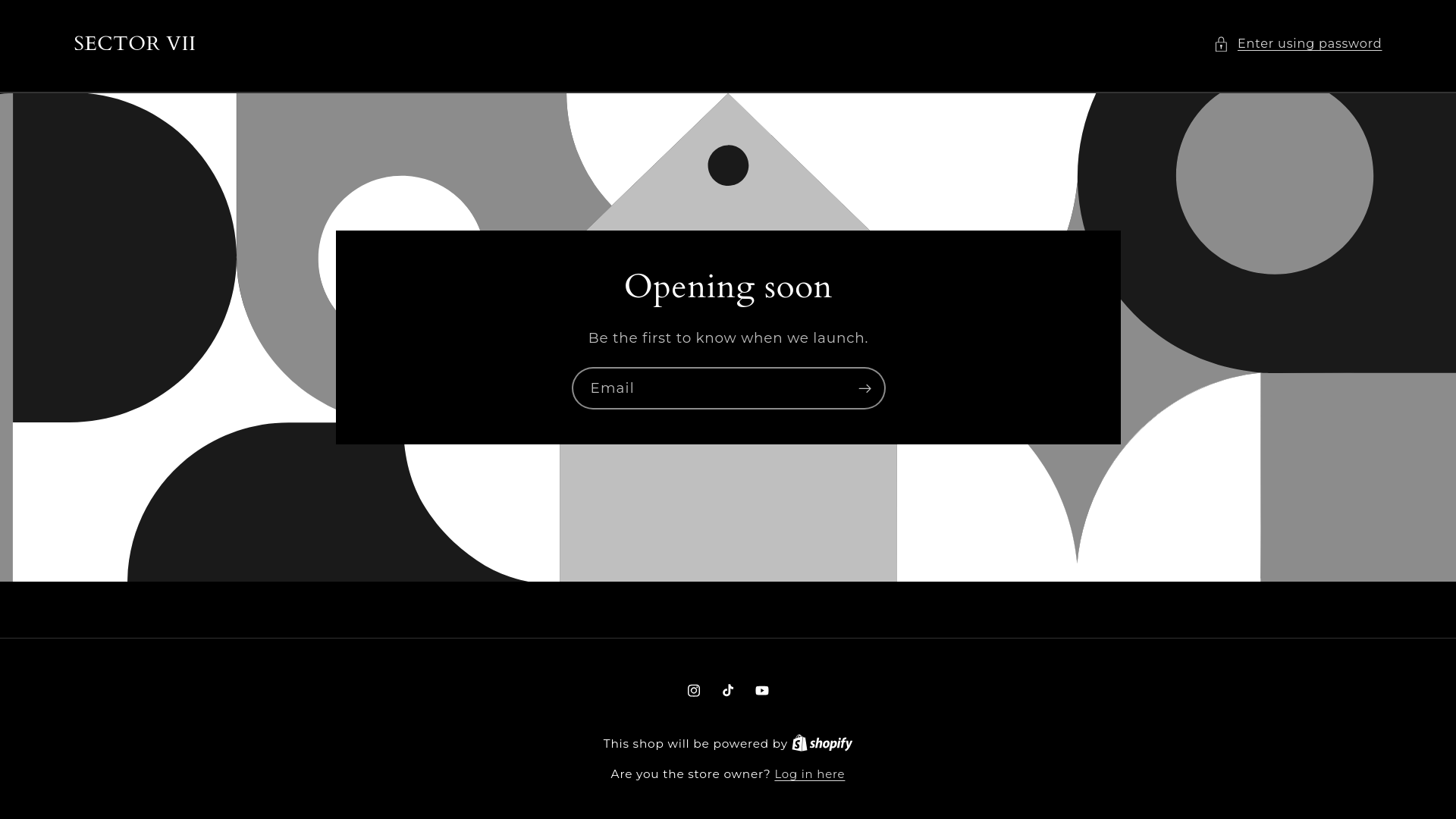 website screenshot of https://sectorvii.world/