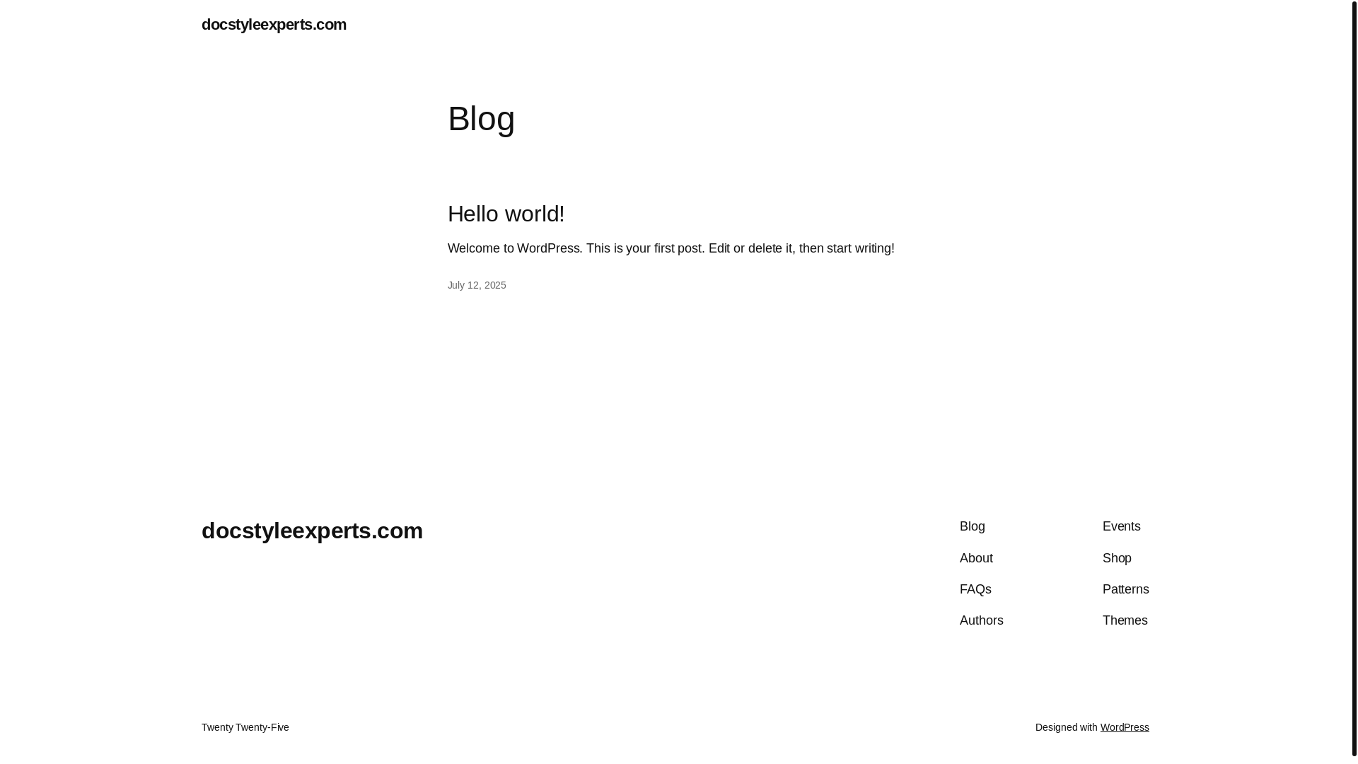 website screenshot of https://docstyleexperts.com/