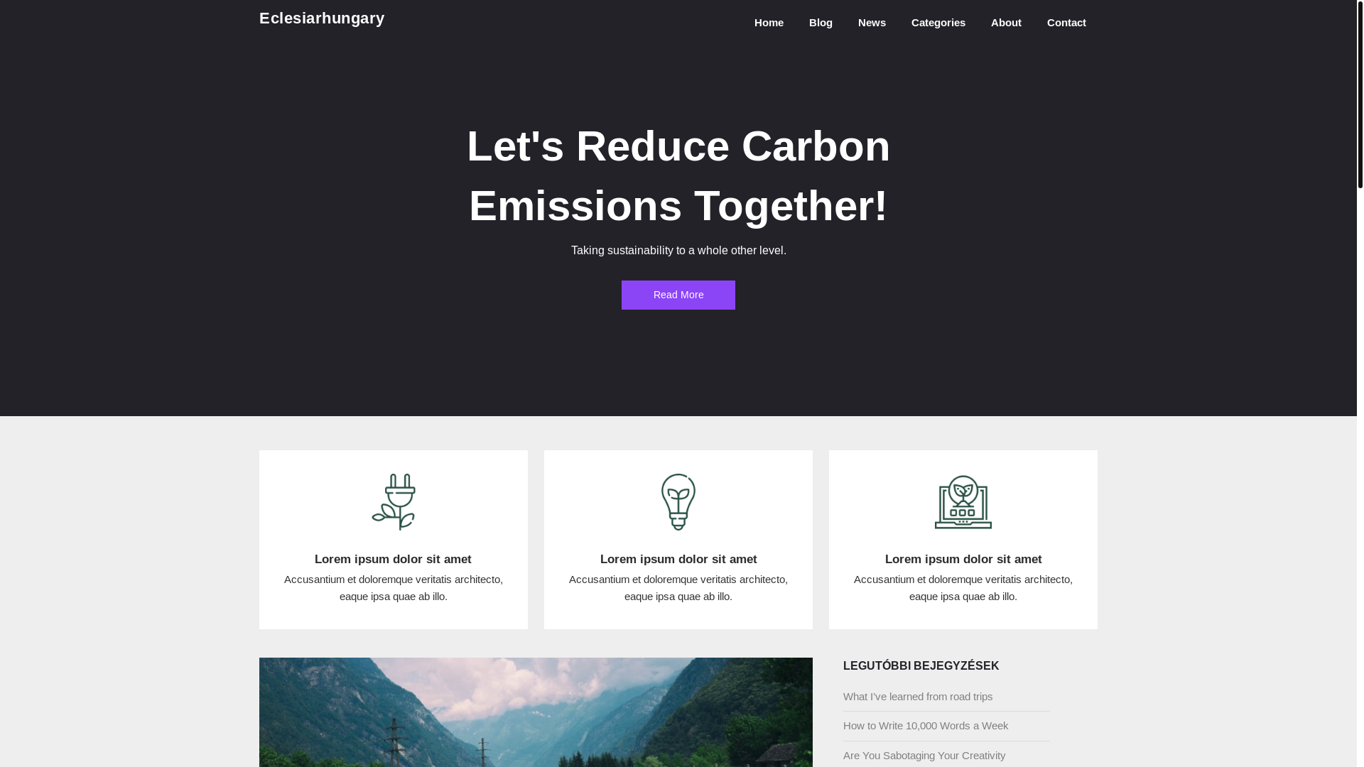 website screenshot of https://eclesiarhungary.hu/