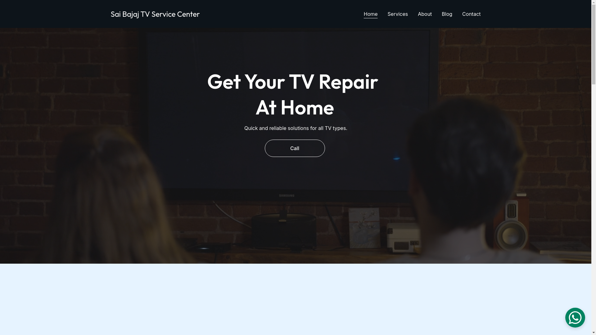 website screenshot of https://saibajajtvservicecenter.com/