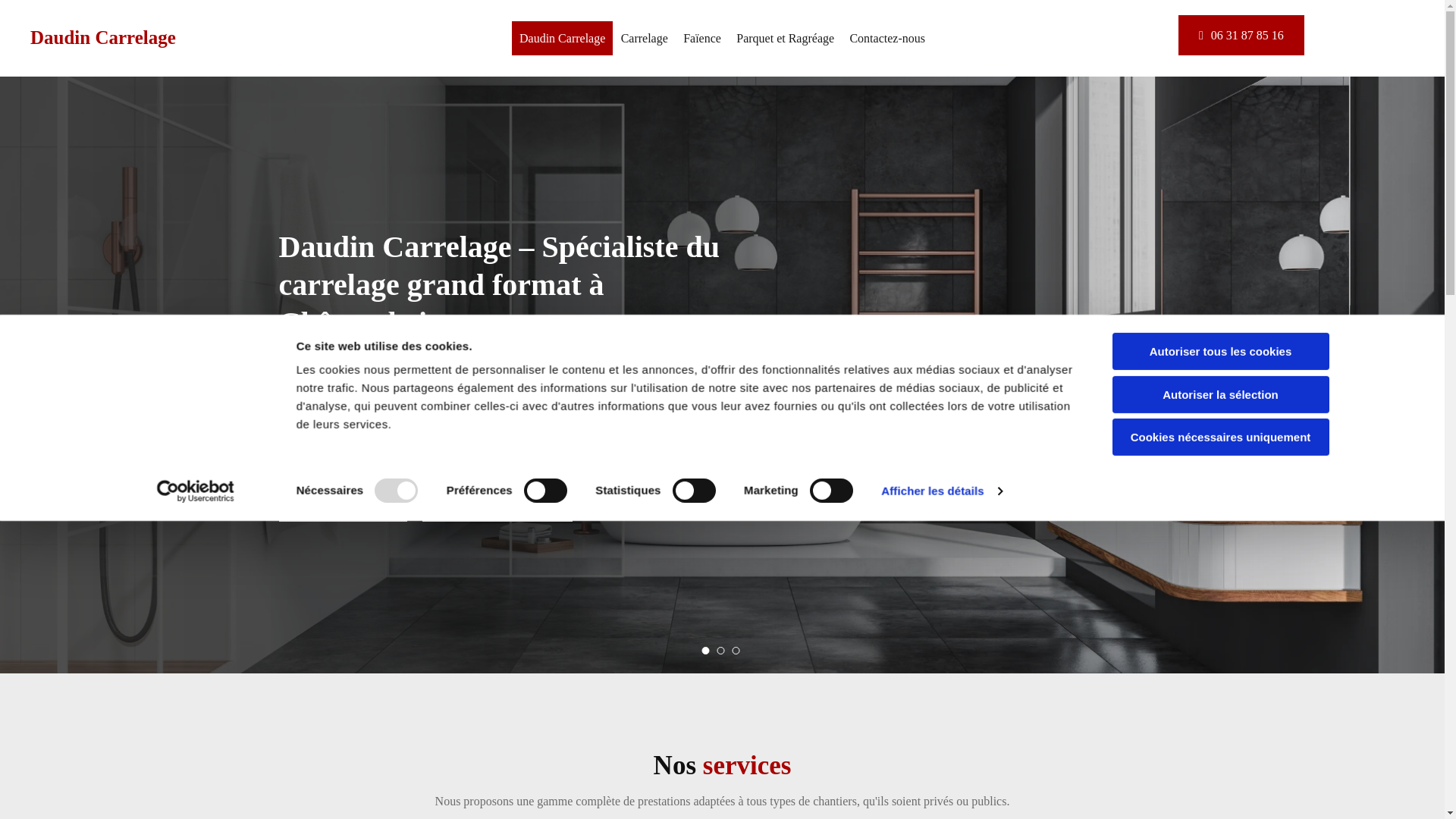 website screenshot of https://daudincarrelage44.fr/