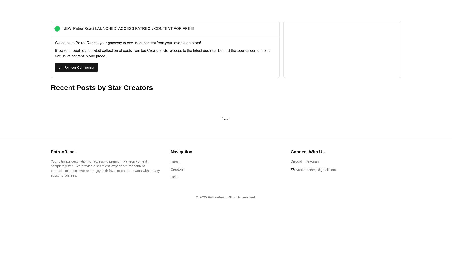 website screenshot of https://patronreact.pages.dev/