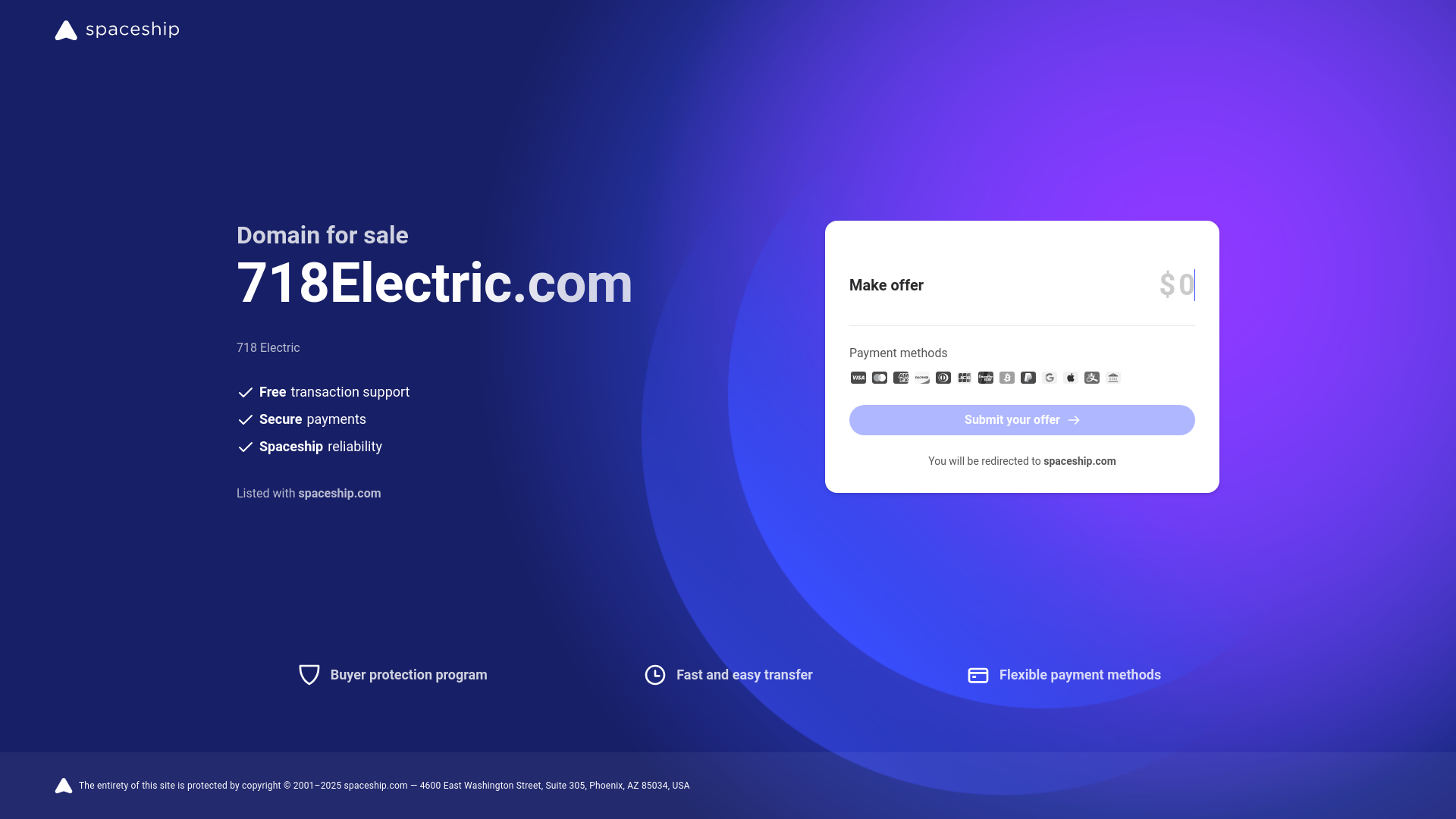 website screenshot of https://718electric.com/