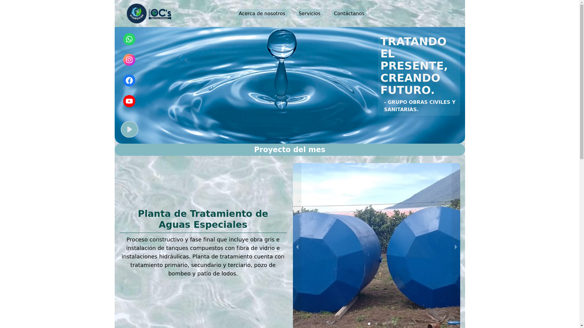 website screenshot of https://www.grupoocs.net/