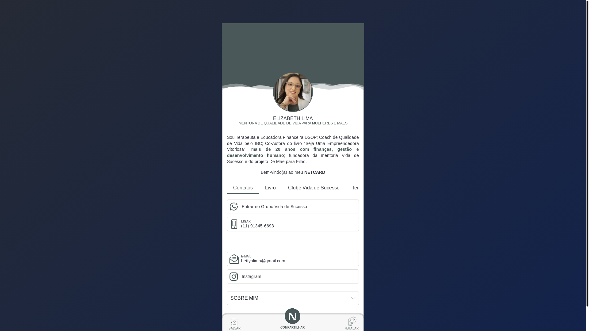 website screenshot of https://terapeutafinanceira.com.br/