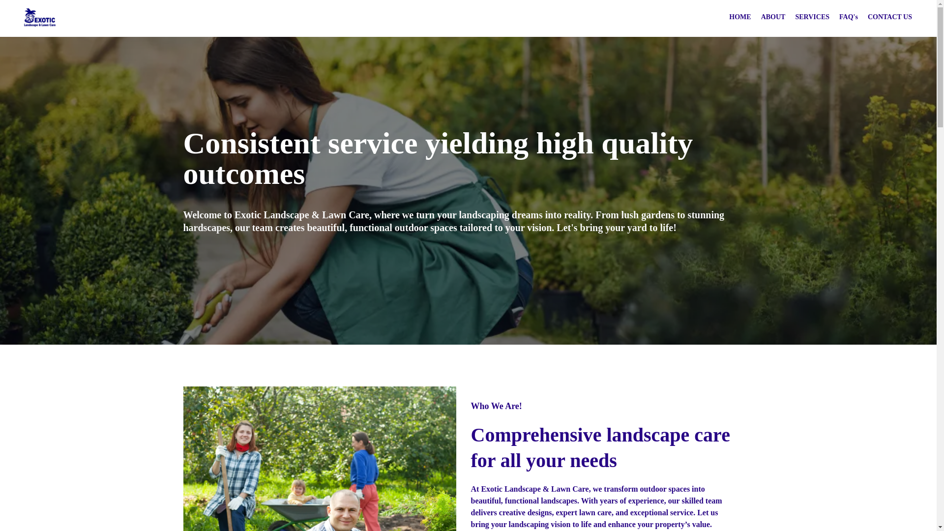 website screenshot of https://exoticlandscapefl.com/
