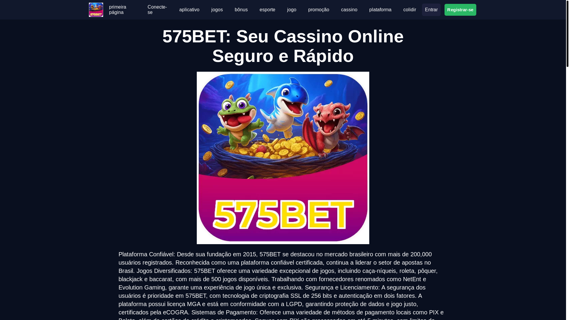 website screenshot of https://575bete.com/