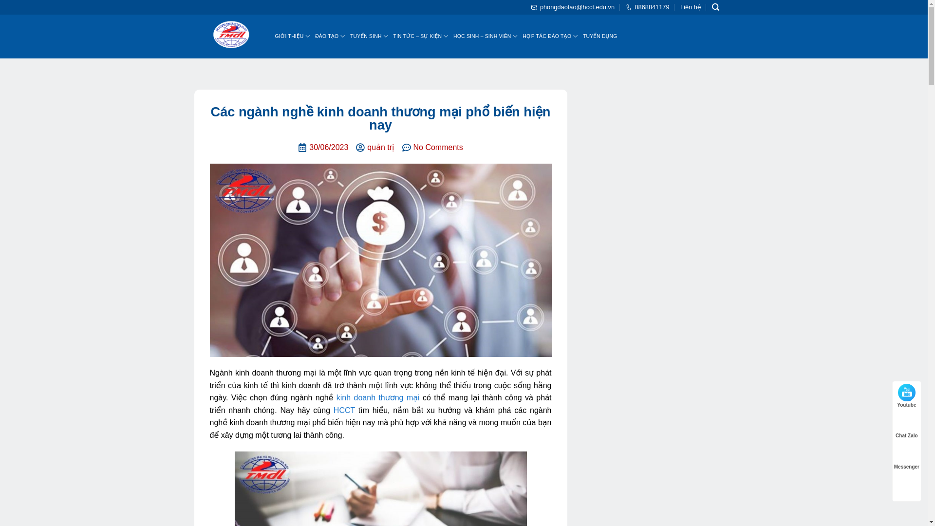 website screenshot of https://hcct.edu.vn/cac-nganh-nghe-kinh-doanh-thuong-mai/