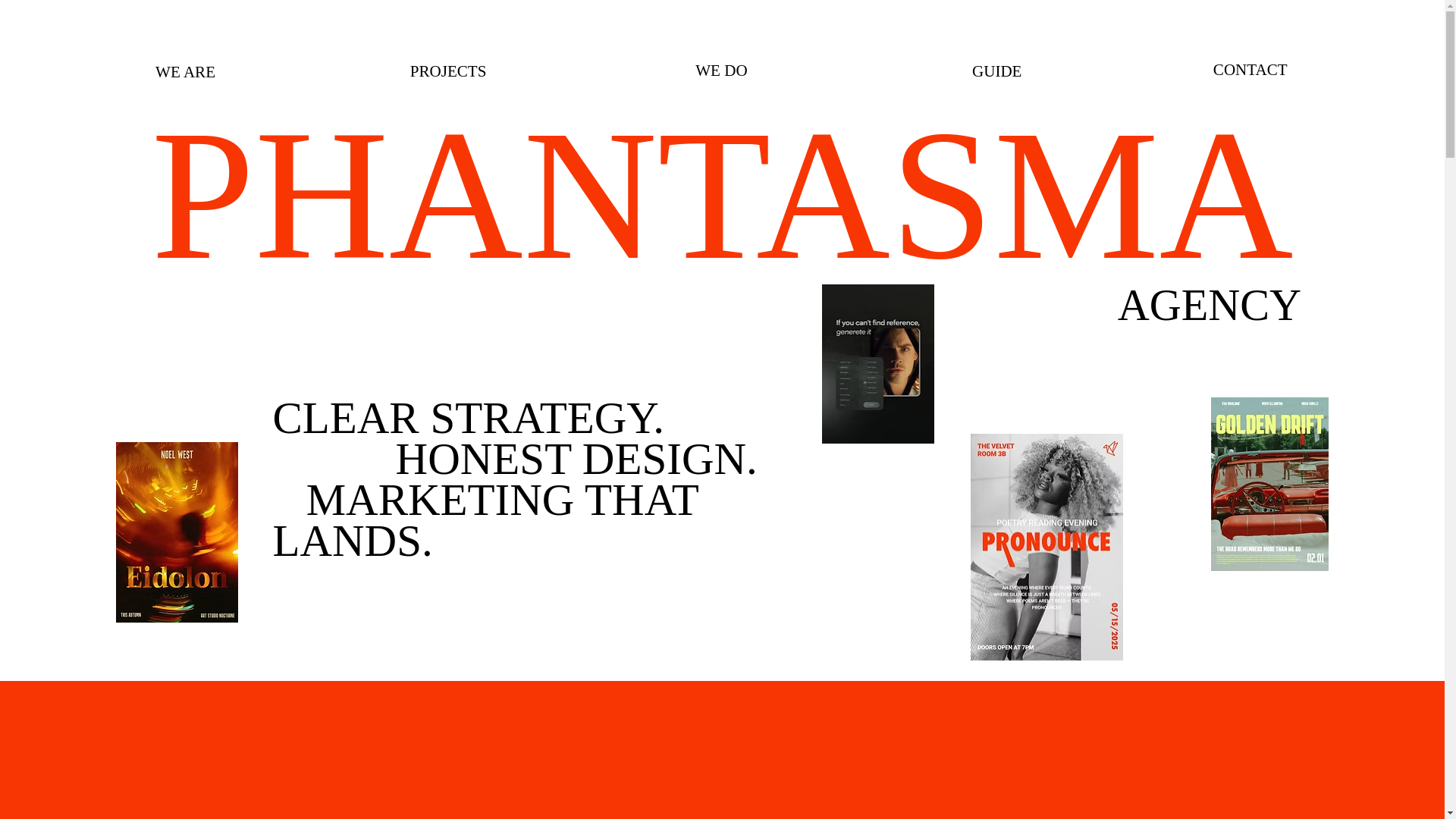 website screenshot of https://phantasma.agency/
