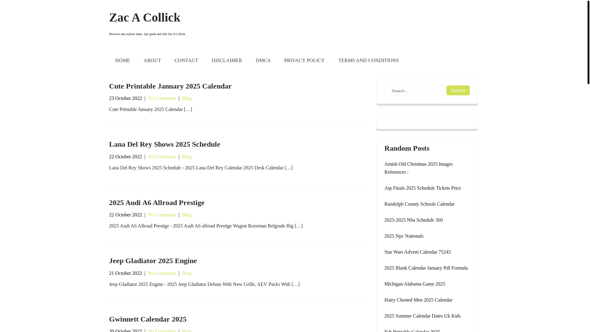 website screenshot of https://zacacollick.pages.dev/