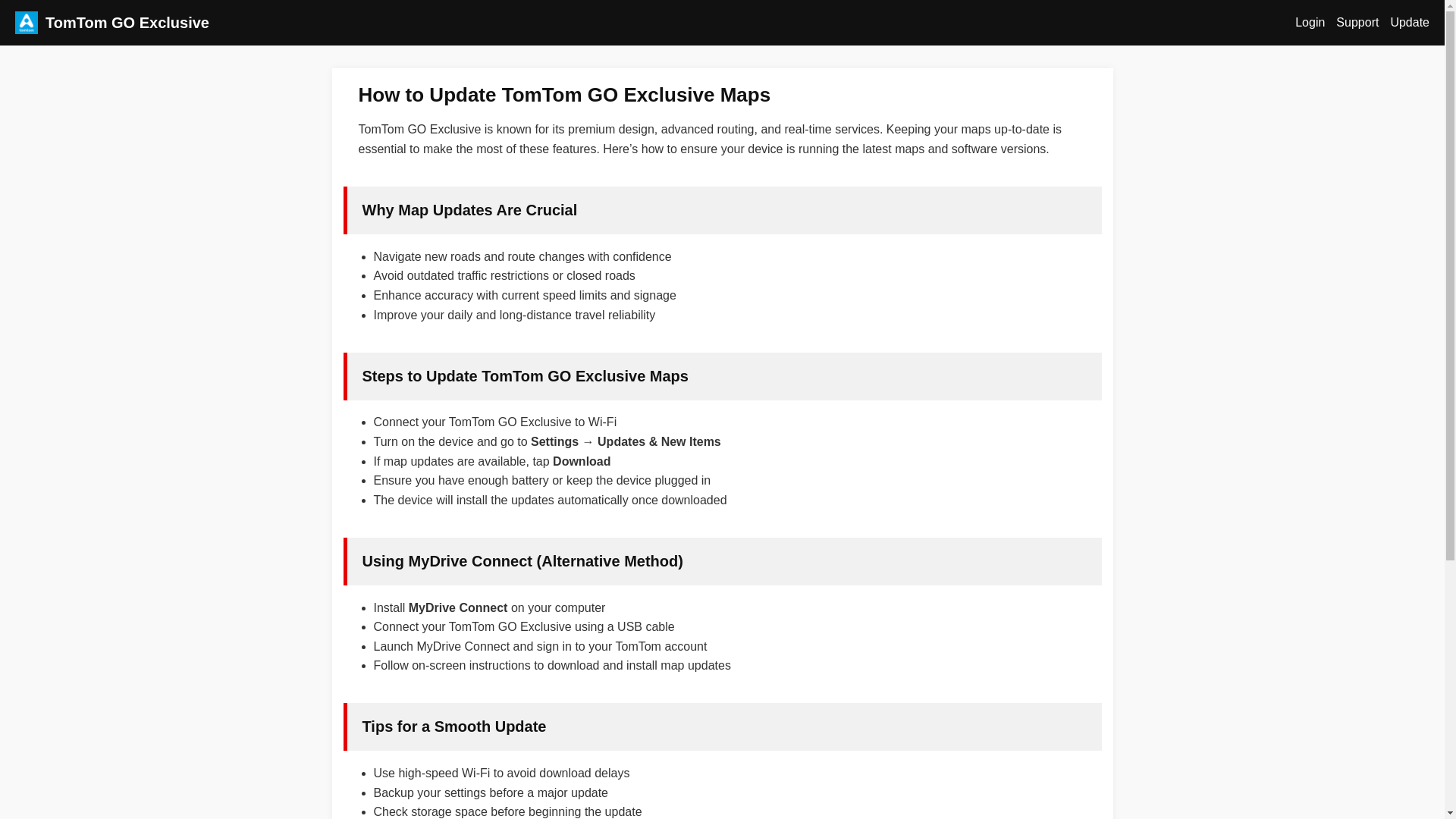 website screenshot of https://tomtom-go-exclusive.pages.dev/