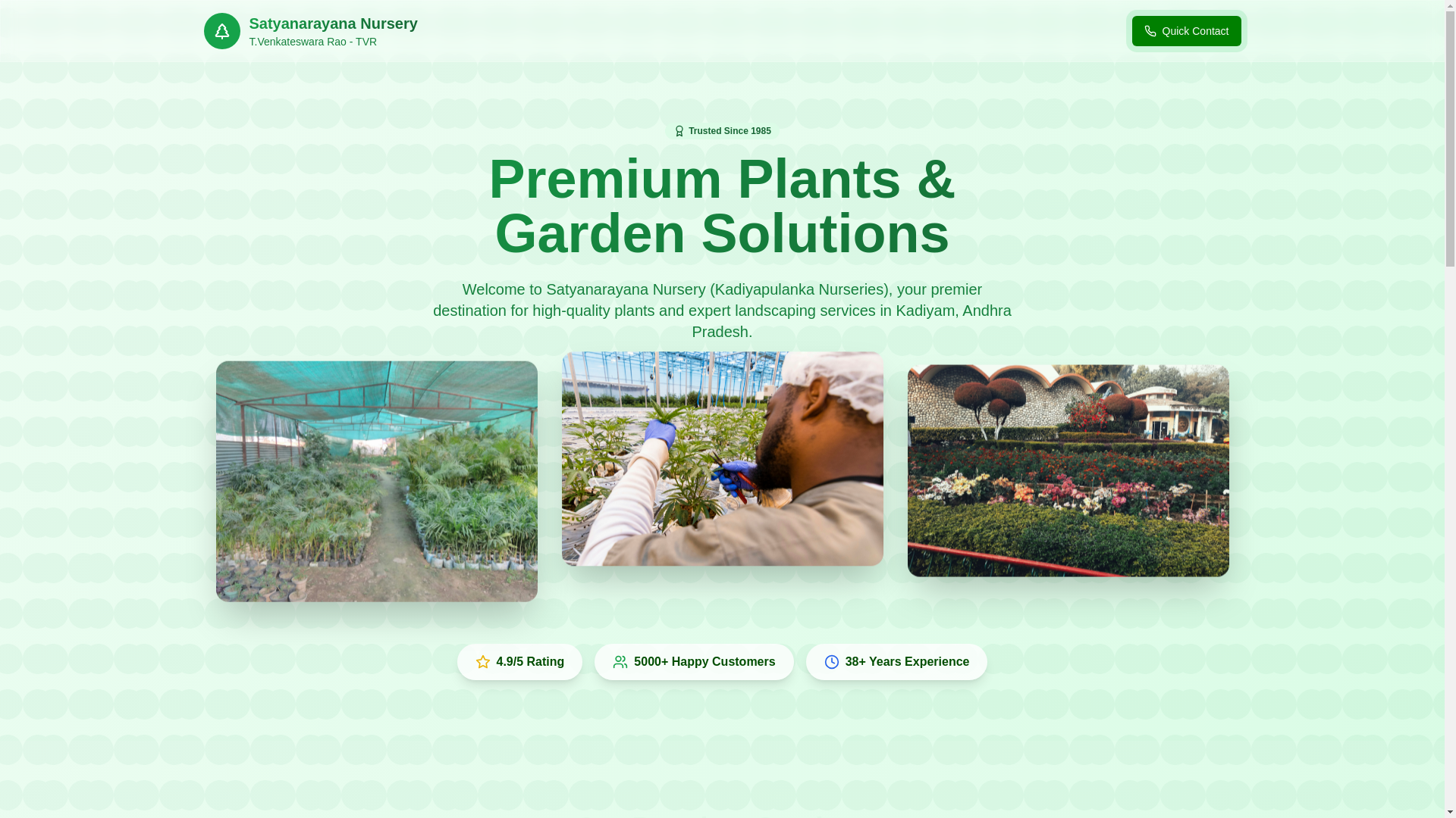 website screenshot of https://satyanarayananursery.shop/
