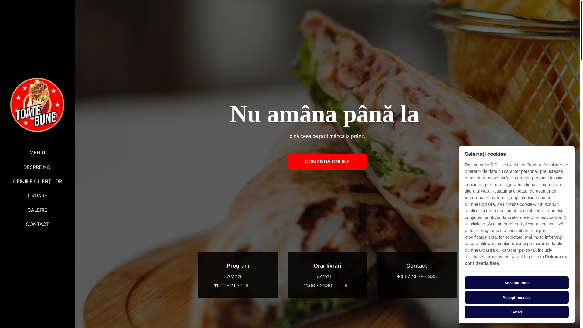 website screenshot of https://shaormatoatebune.ro/