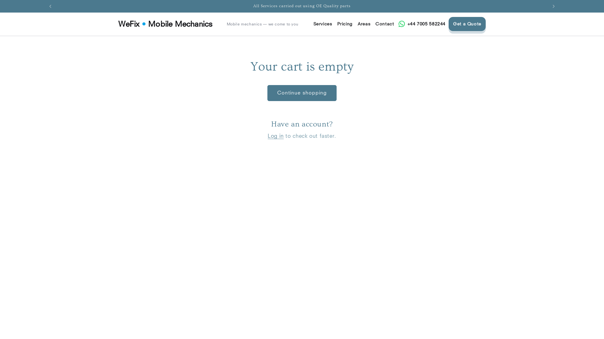 website screenshot of https://wefix-mechanics.com/