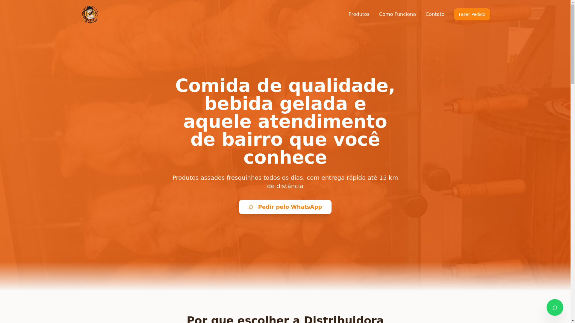 website screenshot of https://distribuidoradovobh.com.br/