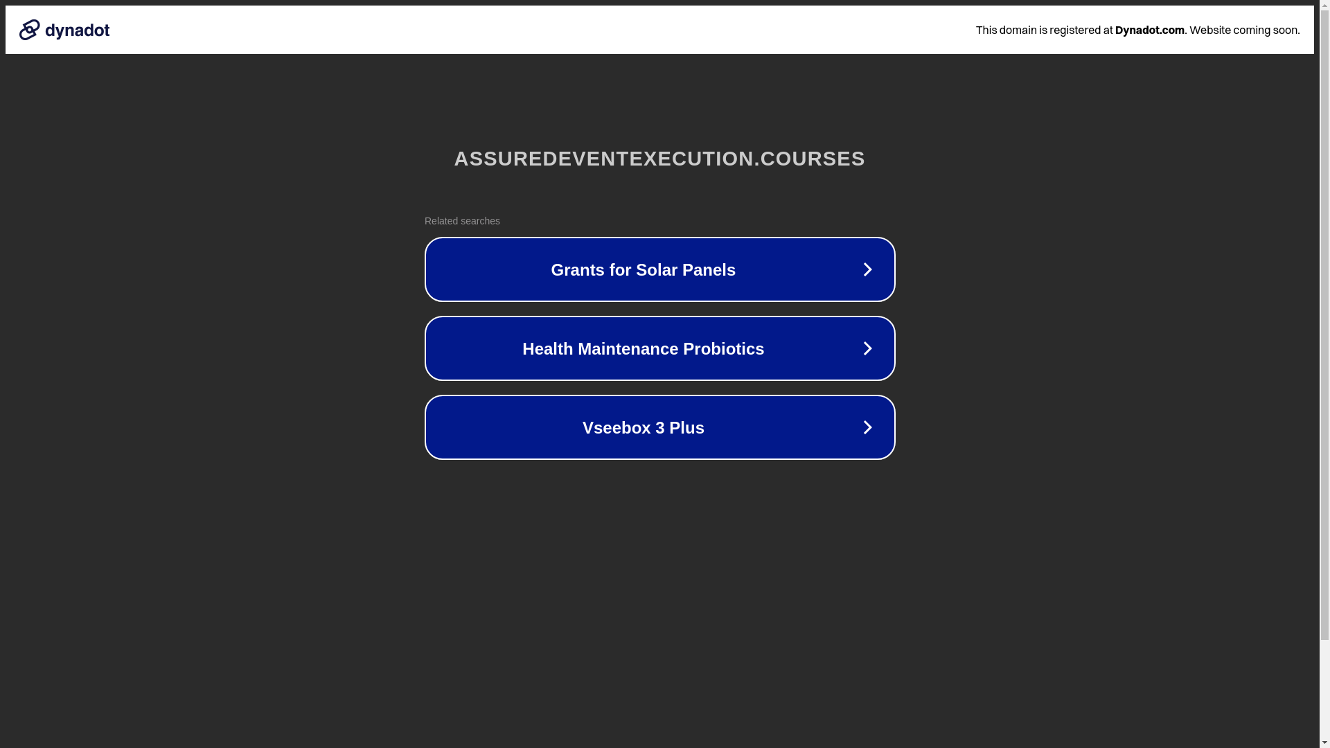 website screenshot of https://assuredeventexecution.courses/