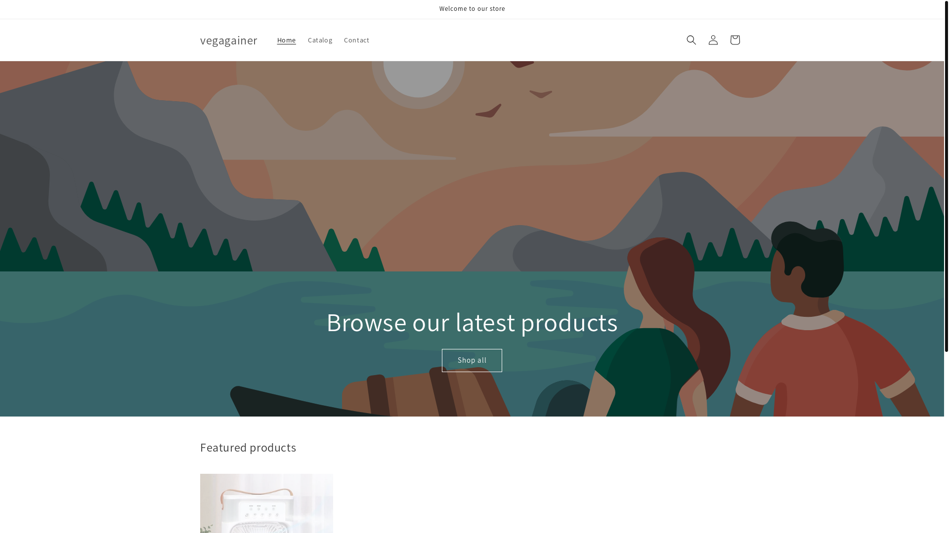 website screenshot of https://vegagainer.shop/