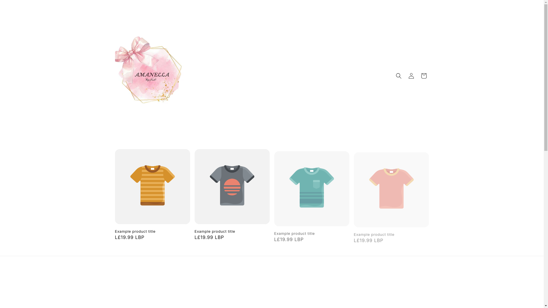 website screenshot of https://amanella.store/